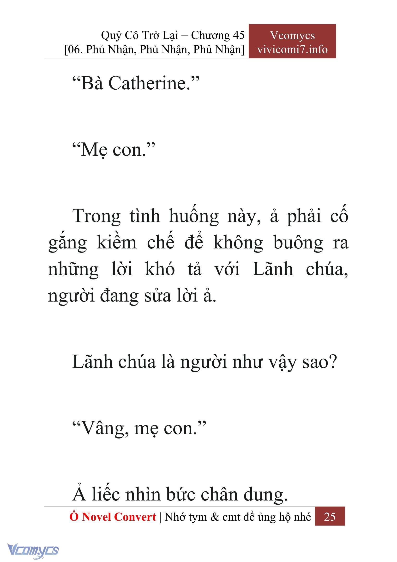 [Novel] Quý Cô Trở Lại Chap 45 - Trang 2