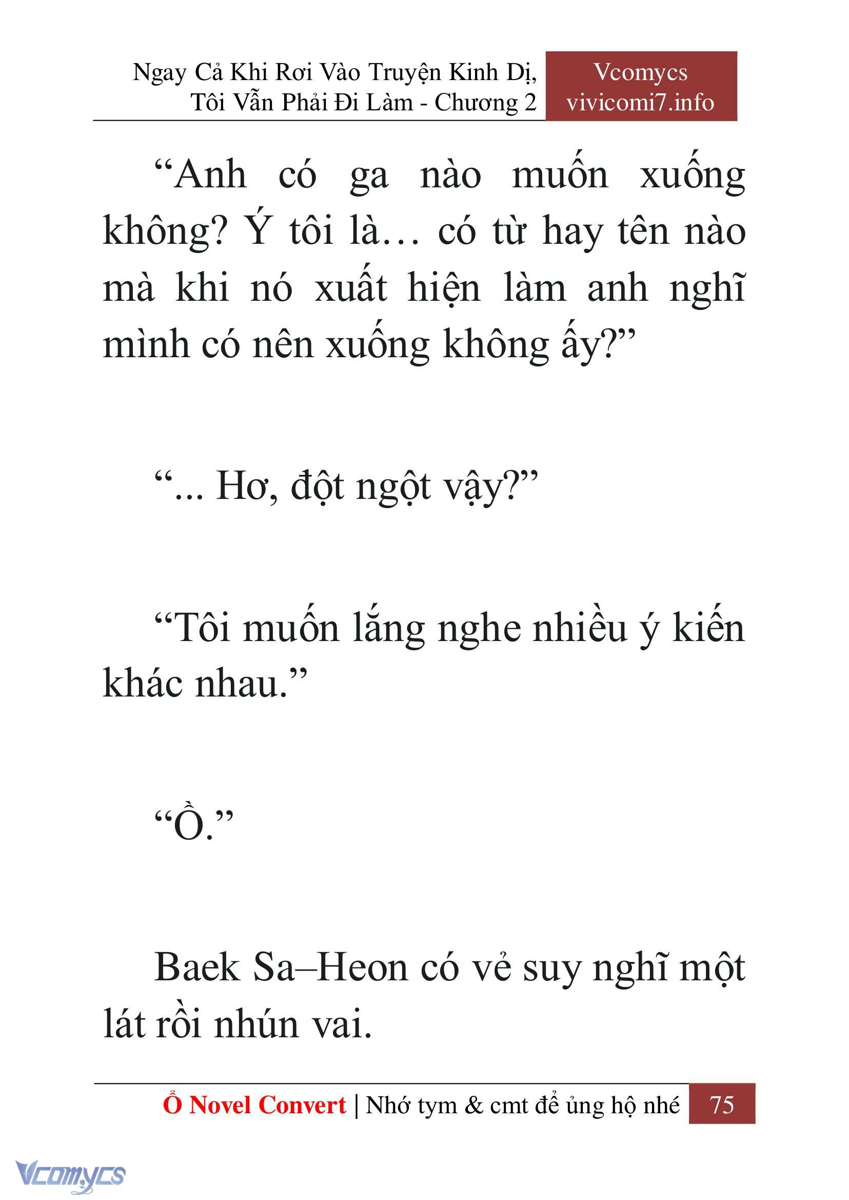 [Novel] Ngay Cả Khi Rơi Vào Truyện Kinh Dị, Tôi Vẫn Phải Đi Làm Chap 2 - Trang 2