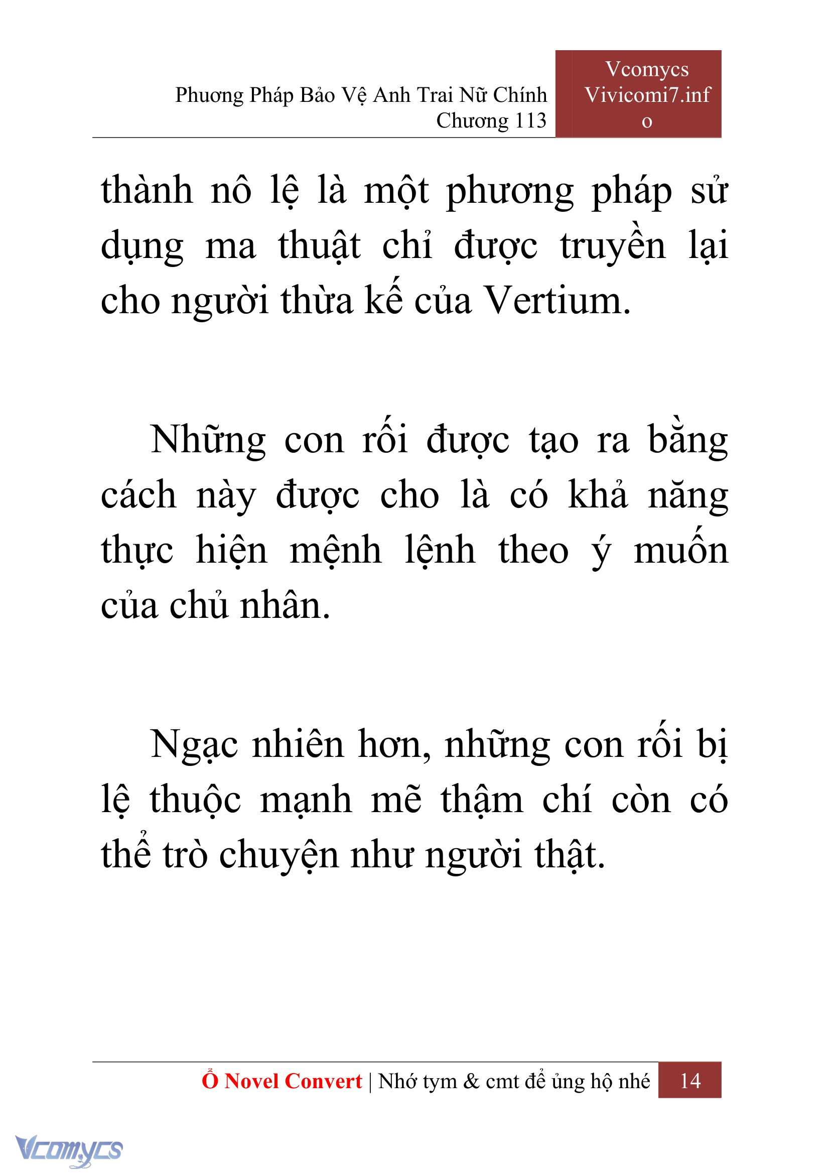 [Novel] Phương Pháp Bảo Vệ Anh Trai Nữ Chính Chap 113 - Trang 2