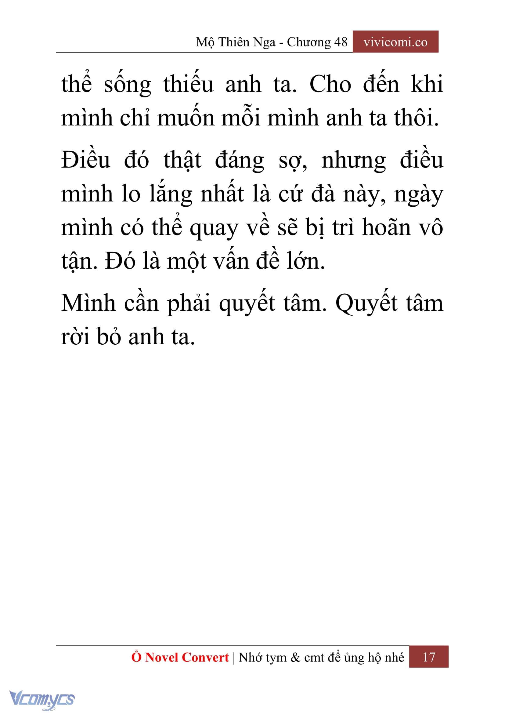 [Novel] Mộ Thiên Nga Chap 48 - Trang 2