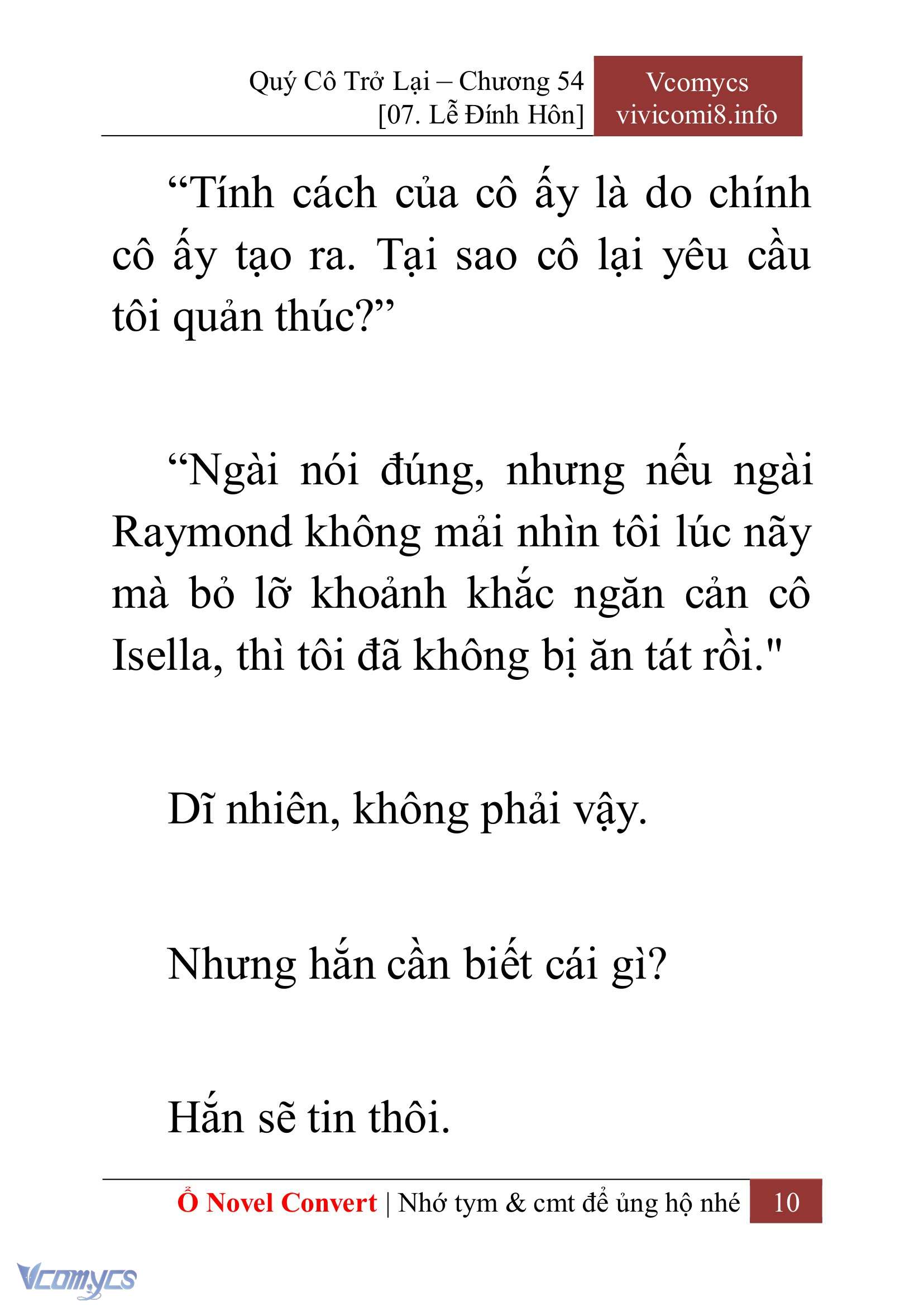 [Novel] Quý Cô Trở Lại Chap 54 - Trang 2