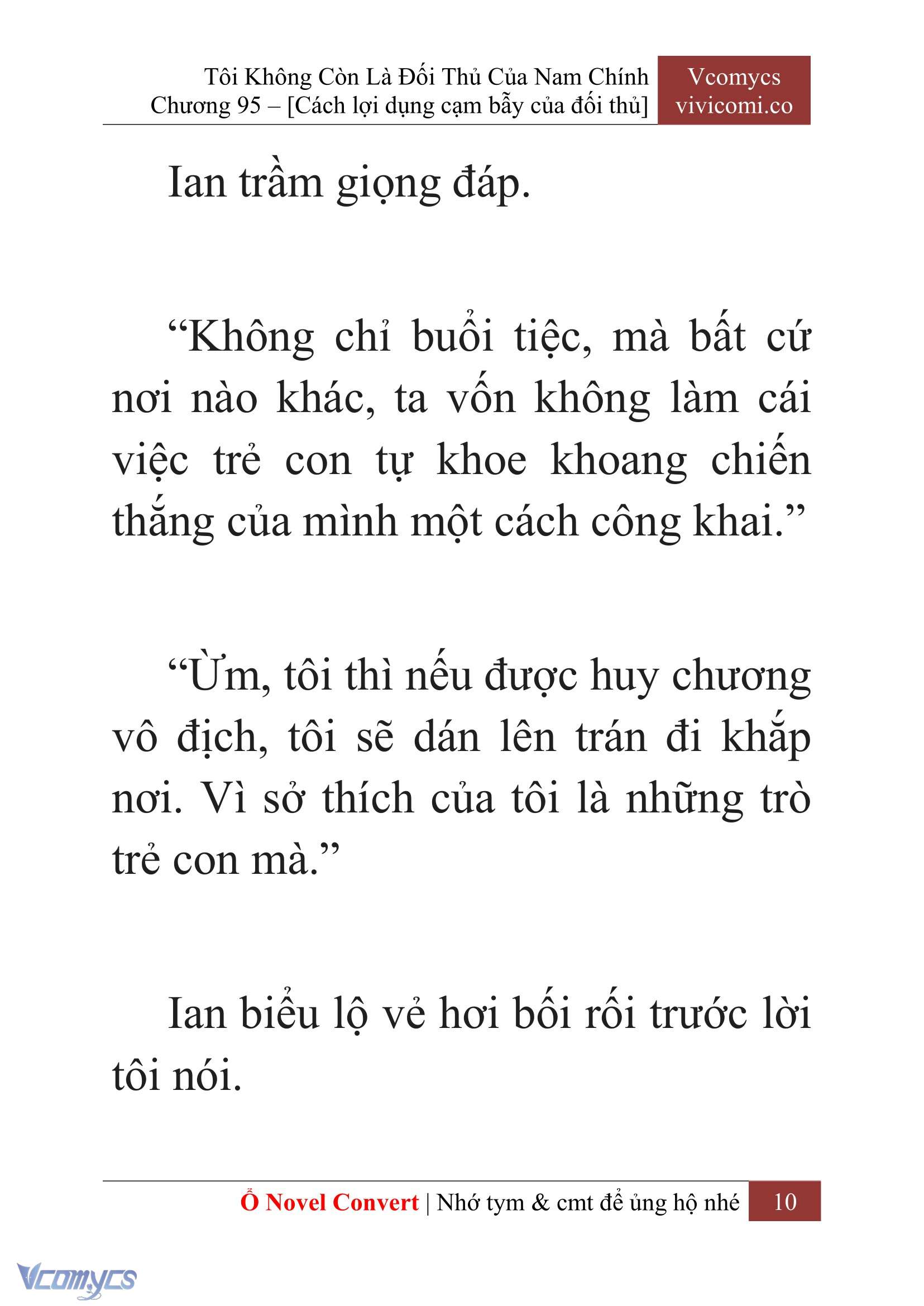 [Novel] Tôi Không Còn Là Đối Thủ Của Nam Chính Chap 95 - Trang 2