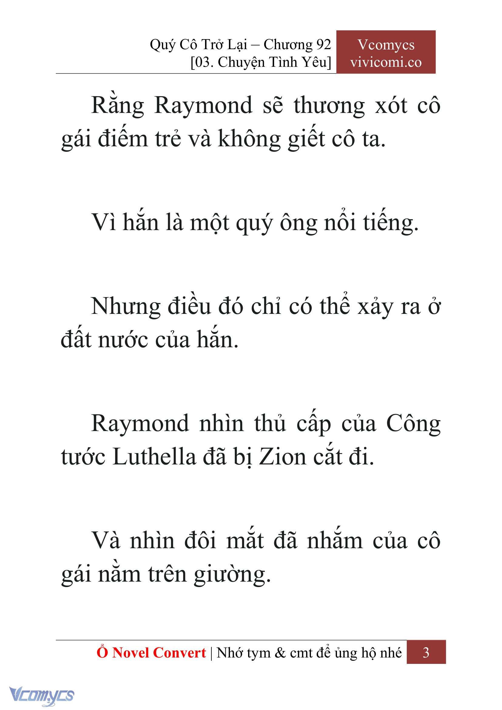 [Novel] Quý Cô Trở Lại Chap 92 - Trang 2