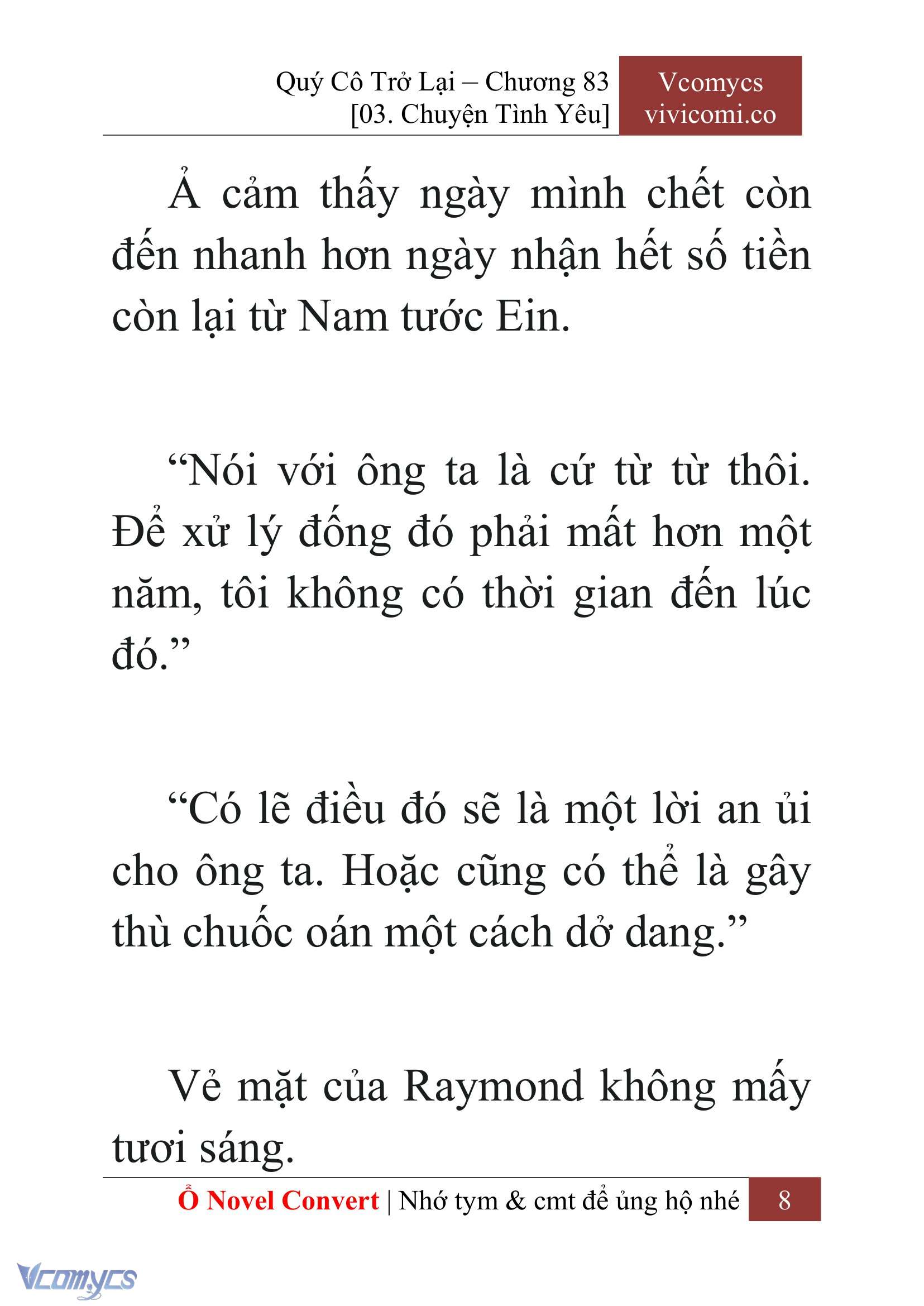 [Novel] Quý Cô Trở Lại Chap 83 - Trang 2