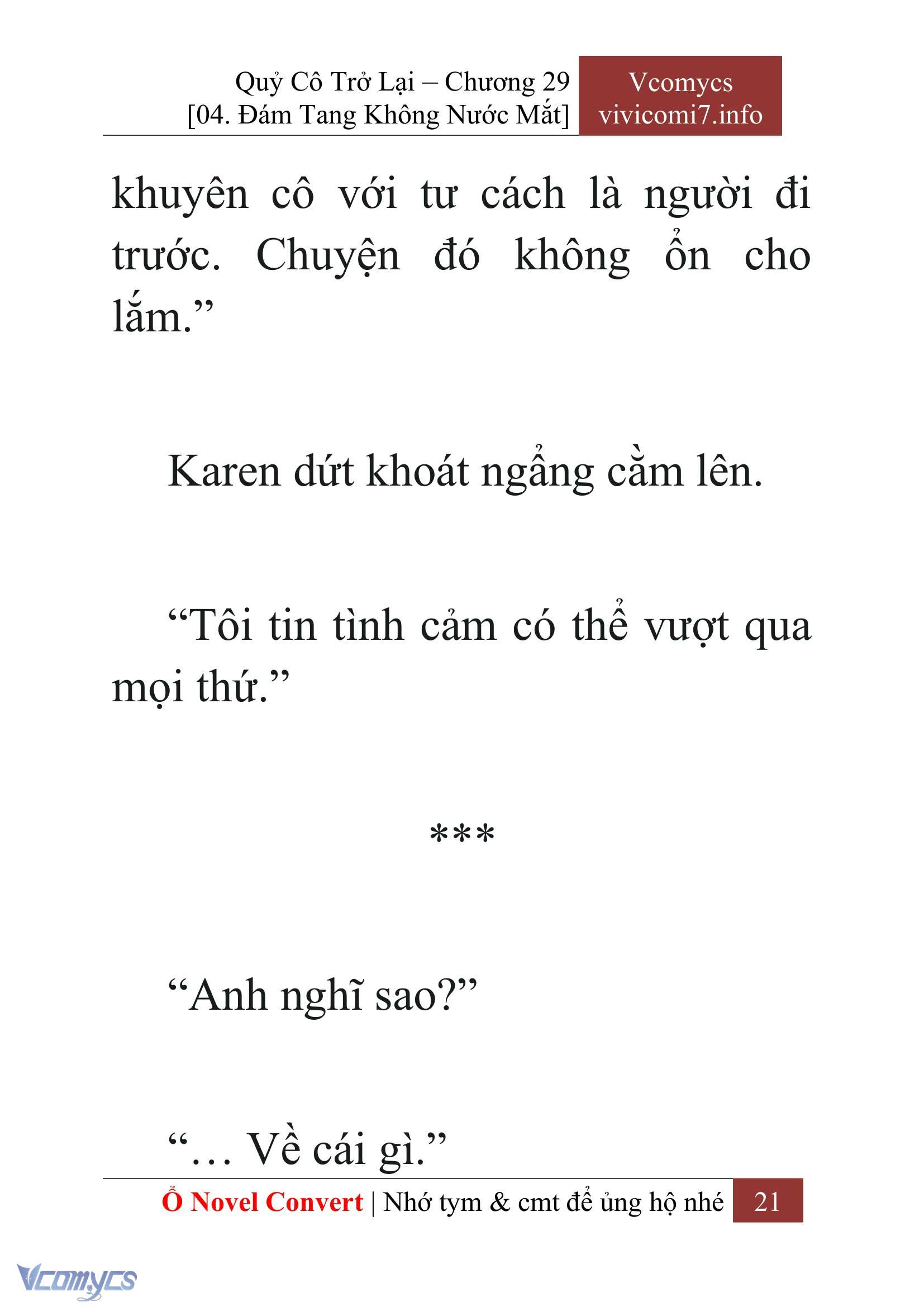 [Novel] Quý Cô Trở Lại Chap 29 - Trang 2