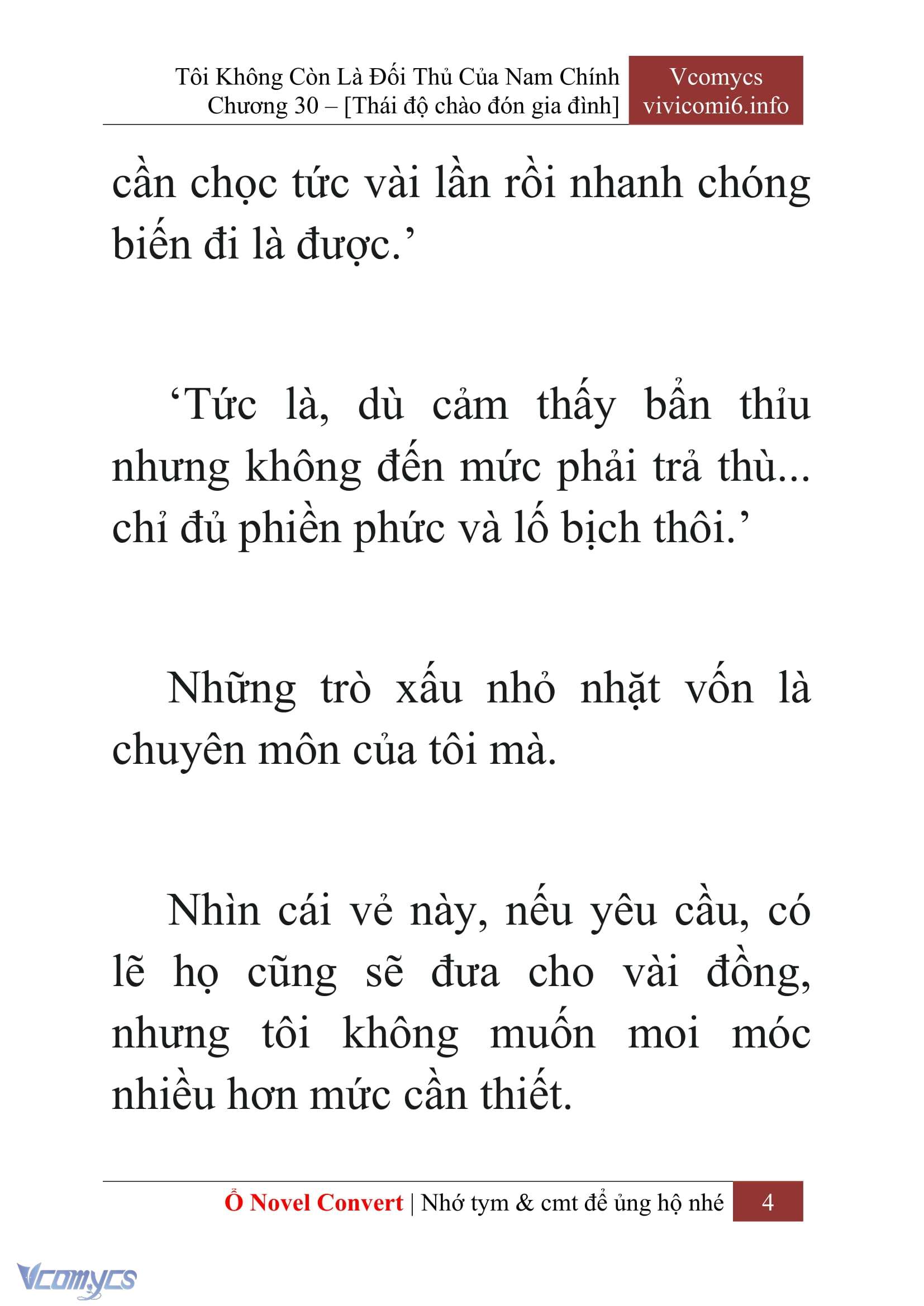 [Novel] Tôi Không Còn Là Đối Thủ Của Nam Chính Chap 30 - Trang 2
