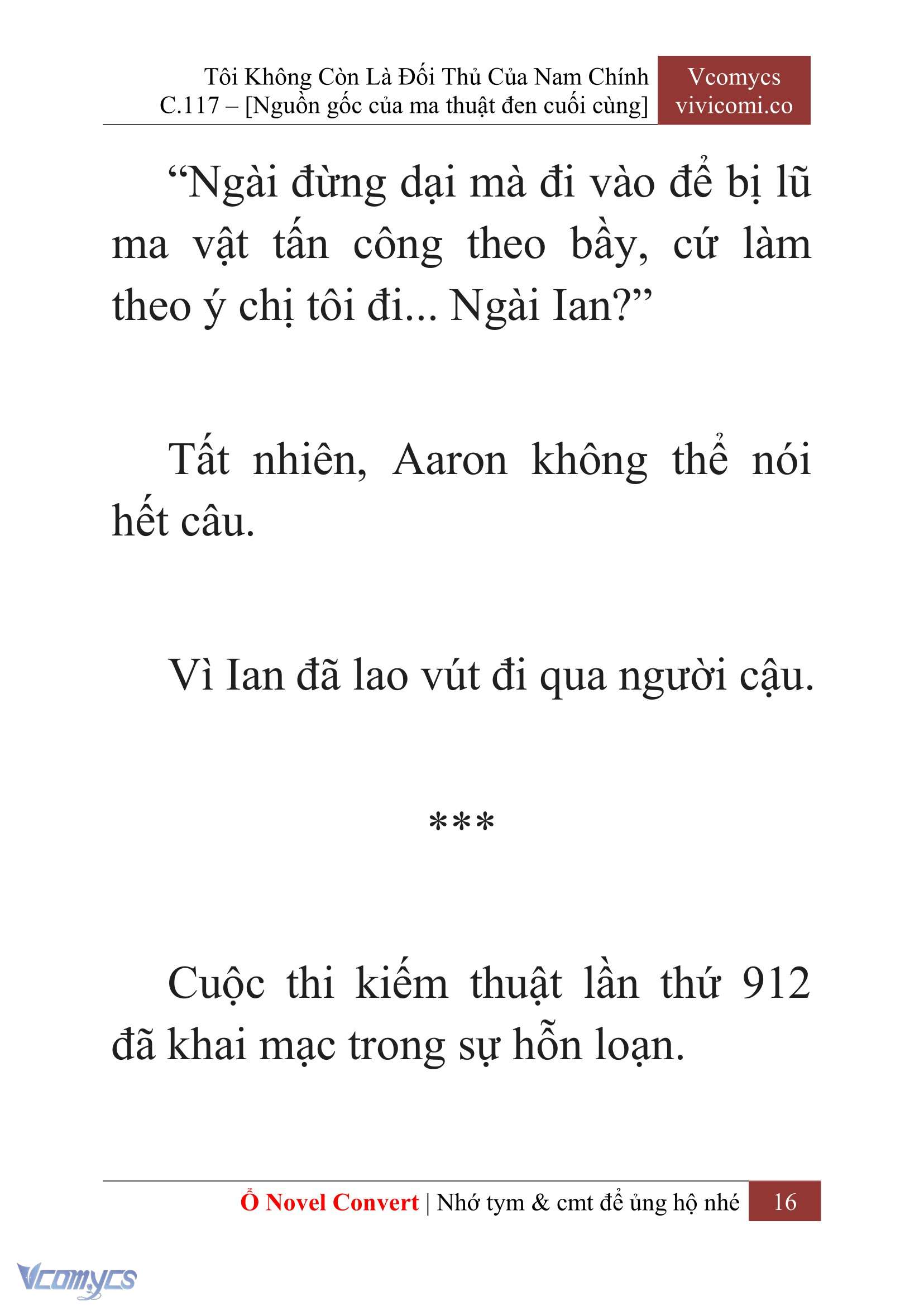 [Novel] Tôi Không Còn Là Đối Thủ Của Nam Chính Chap 117 - Trang 2