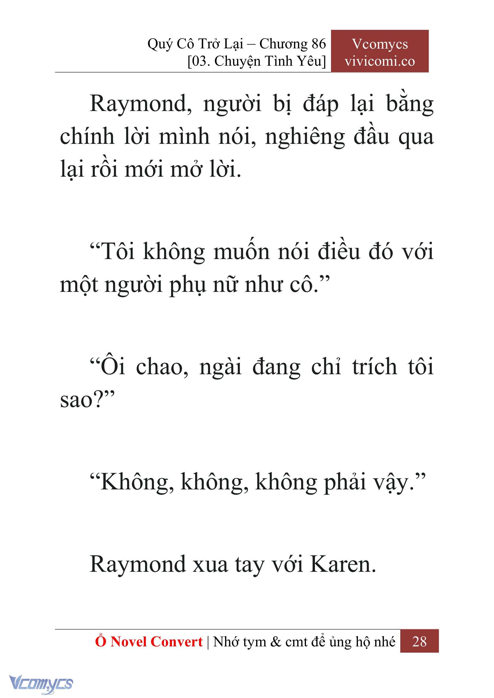 [Novel] Quý Cô Trở Lại Chap 86 - Trang 2