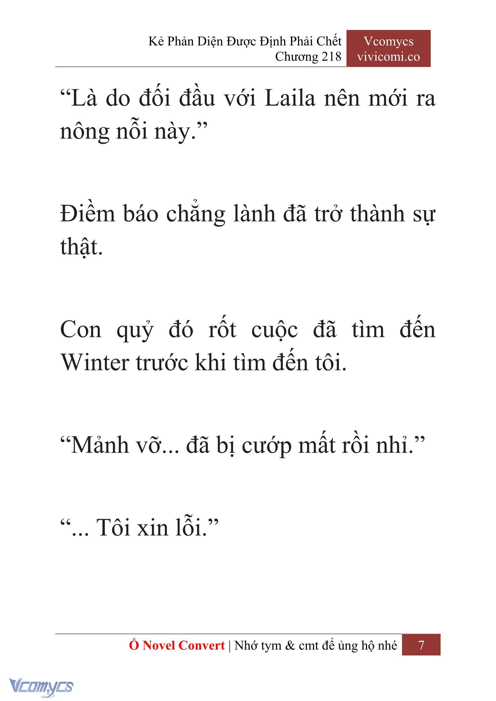 [Novel] Kẻ Phản Diện Được Định Phải Chết Chap 218 - Trang 2