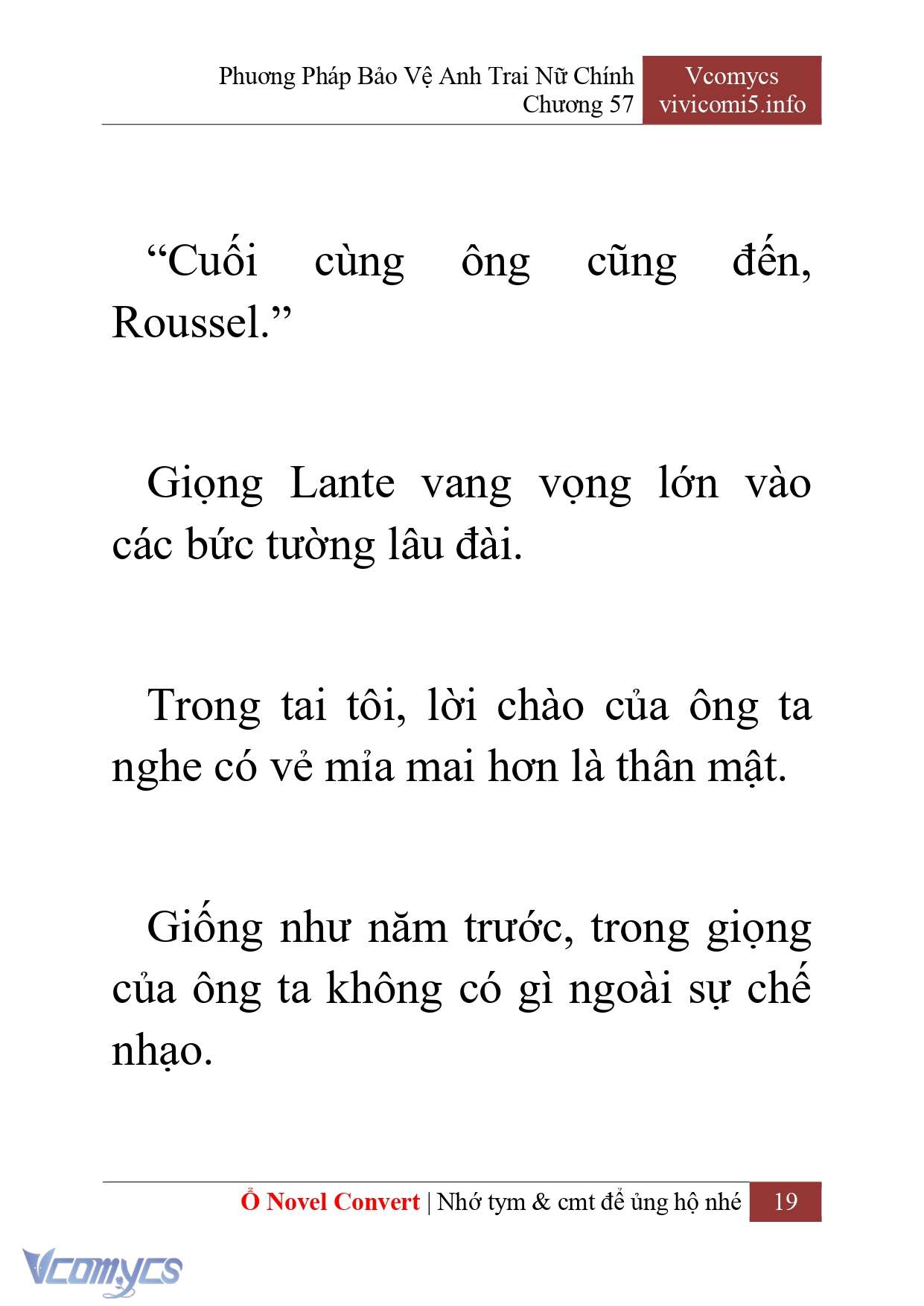 [Novel] Phương Pháp Bảo Vệ Anh Trai Nữ Chính Chap 57 - Trang 2