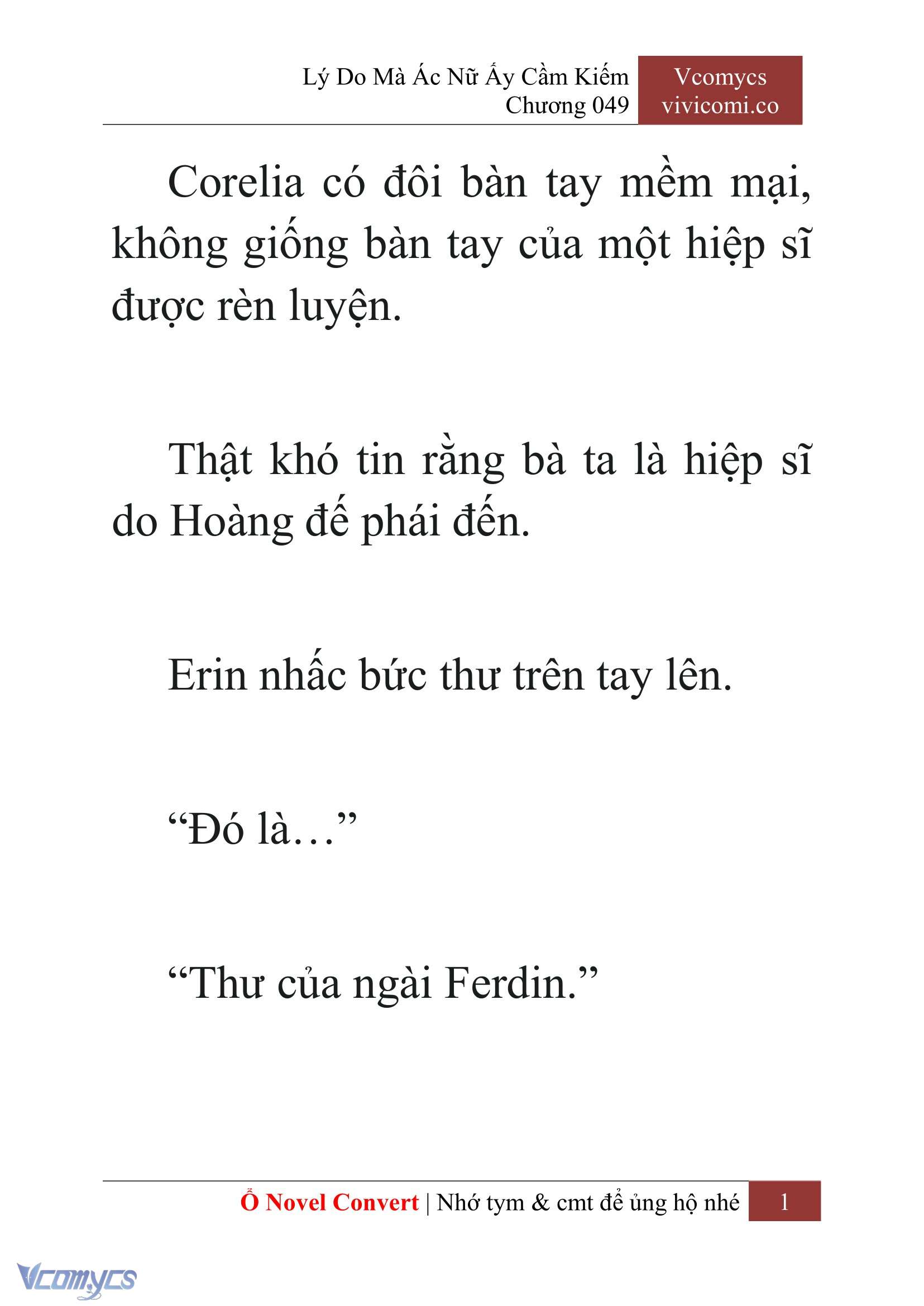 [Novel] Lý Do Mà Ác Nữ Ấy Cầm Kiếm Chap 49 - Trang 2