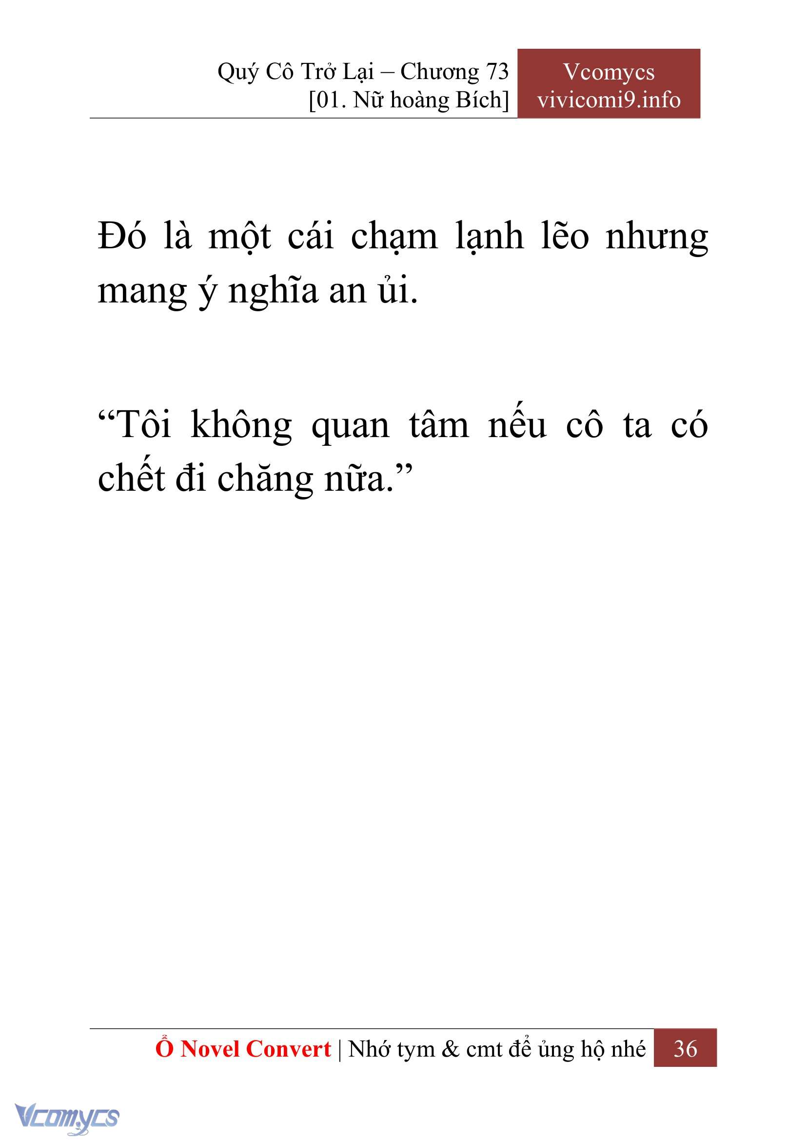 [Novel] Quý Cô Trở Lại Chap 73 - Trang 2