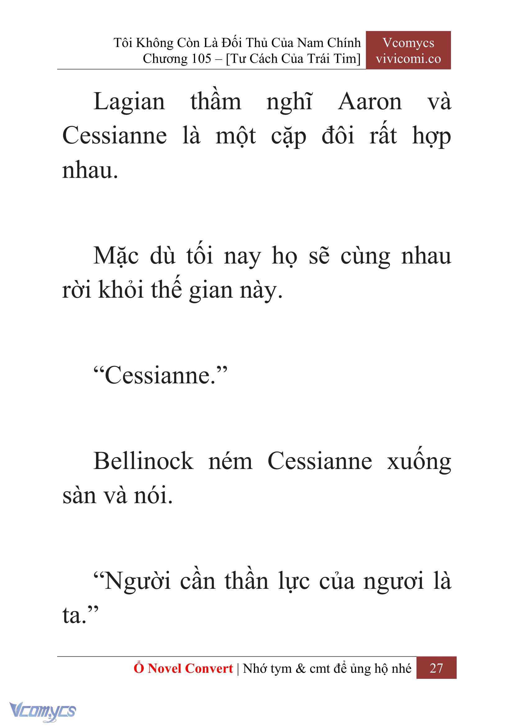 [Novel] Tôi Không Còn Là Đối Thủ Của Nam Chính Chap 105 - Trang 2
