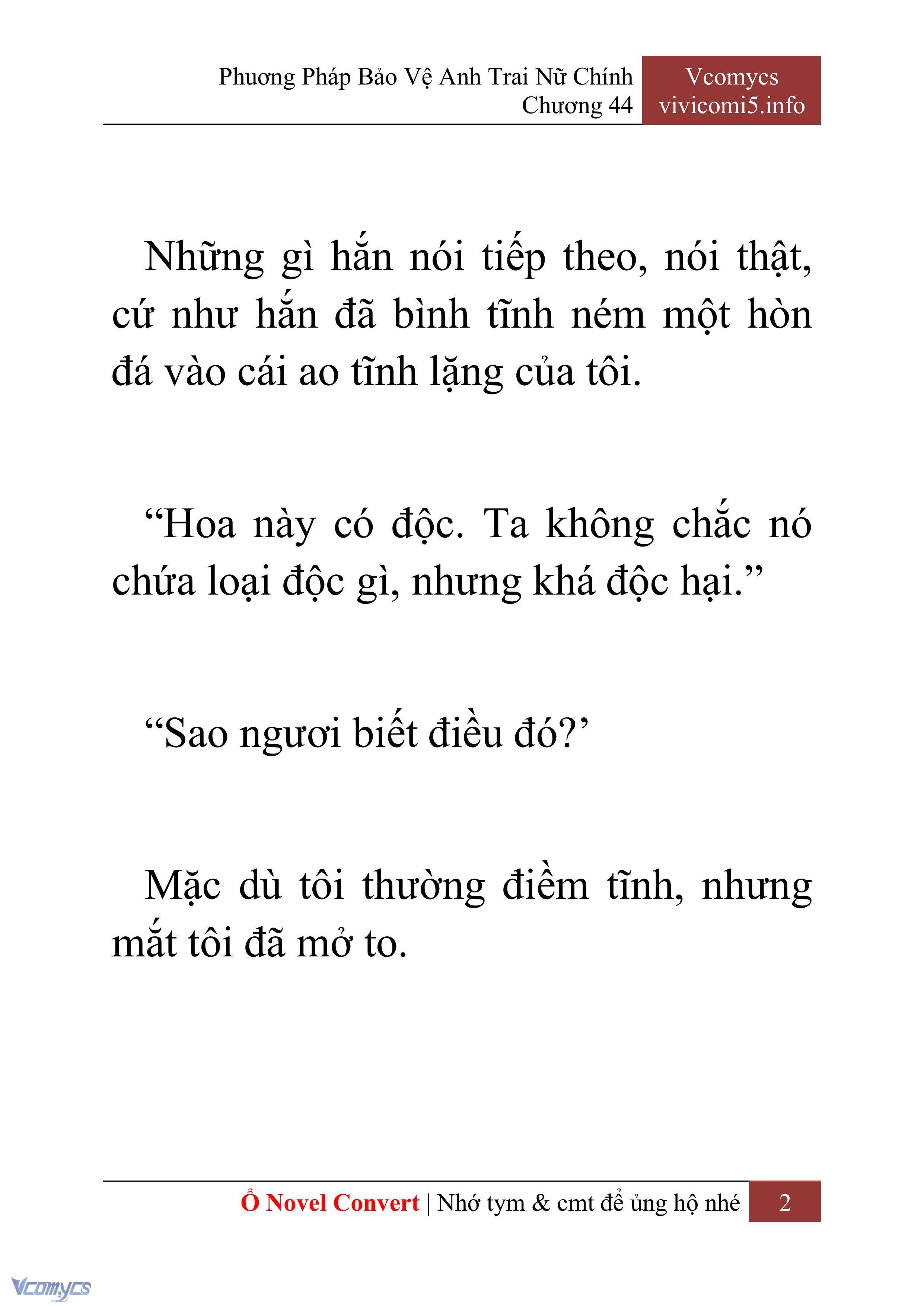 [Novel] Phương Pháp Bảo Vệ Anh Trai Nữ Chính Chap 44 - Trang 2