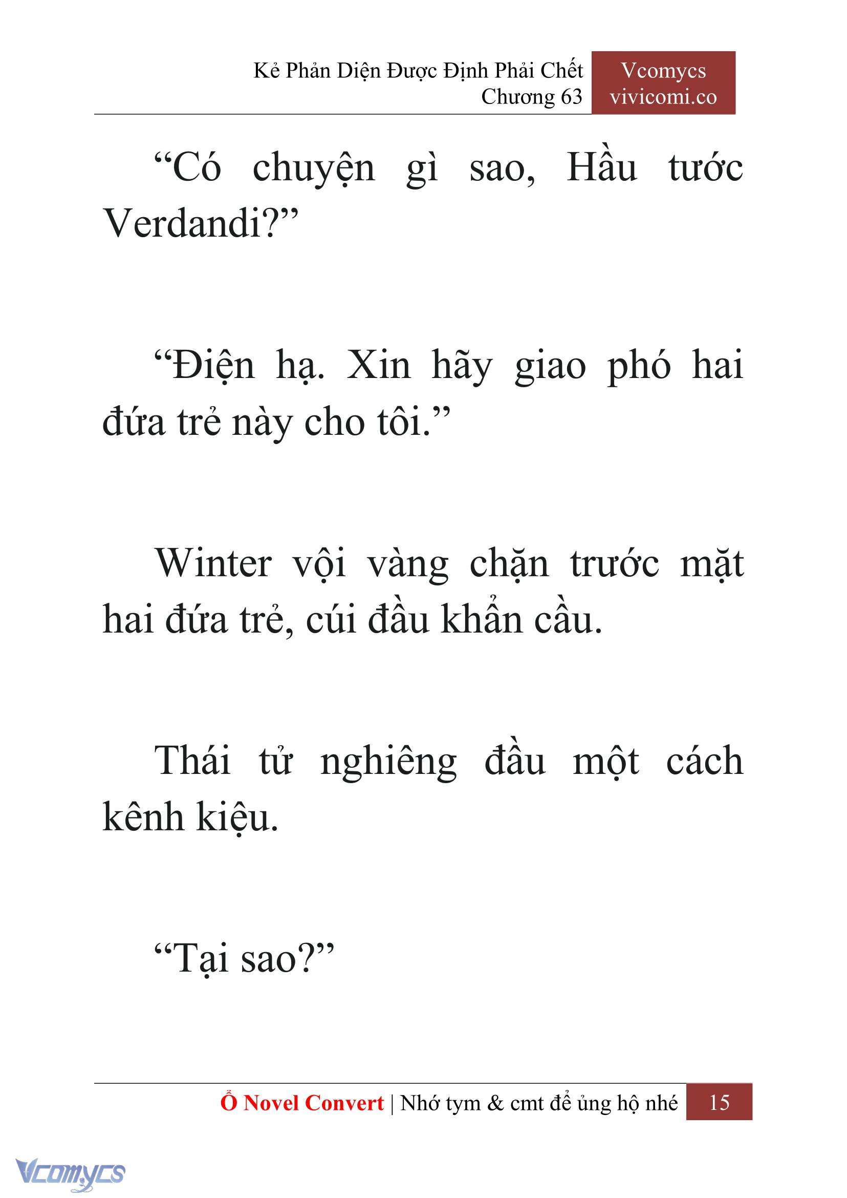 [Novel] Kẻ Phản Diện Được Định Phải Chết Chap 63 - Trang 2