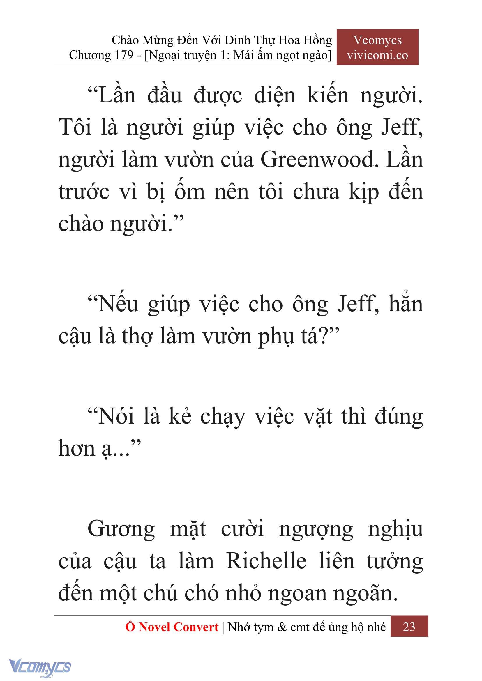 [Novel] Chào Mừng Đến Với Dinh Thự Hoa Hồng Chap 179 - Trang 2