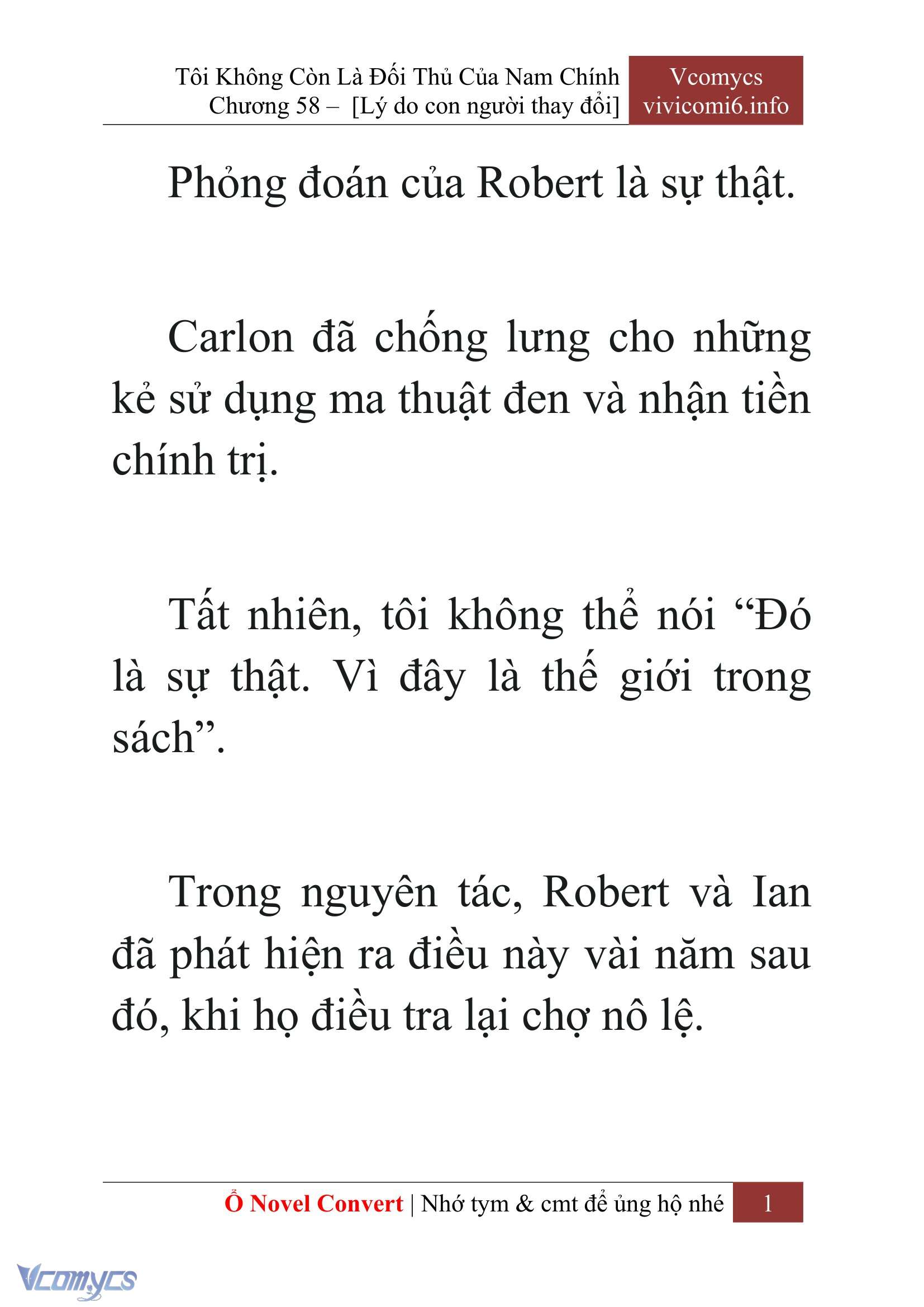 [Novel] Tôi Không Còn Là Đối Thủ Của Nam Chính Chap 58 - Trang 2
