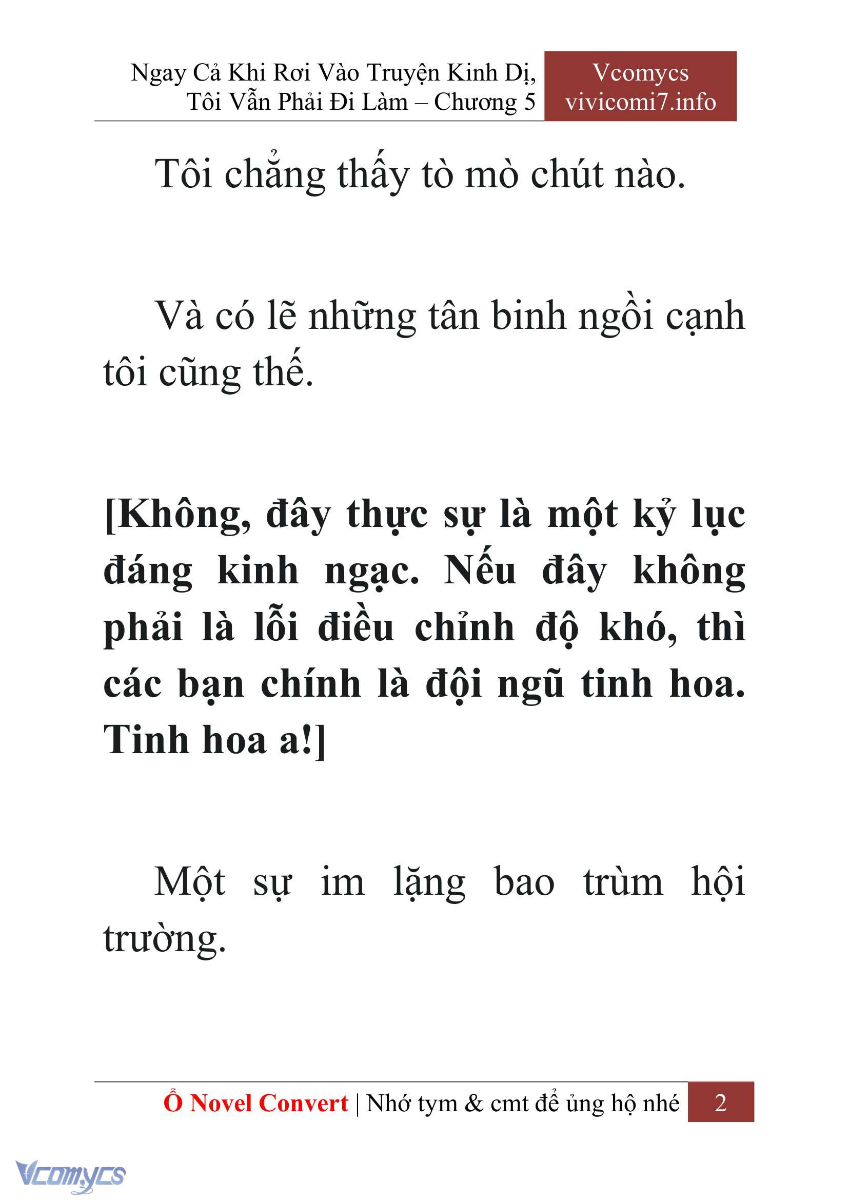 [Novel] Ngay Cả Khi Rơi Vào Truyện Kinh Dị, Tôi Vẫn Phải Đi Làm Chap 5 - Trang 2