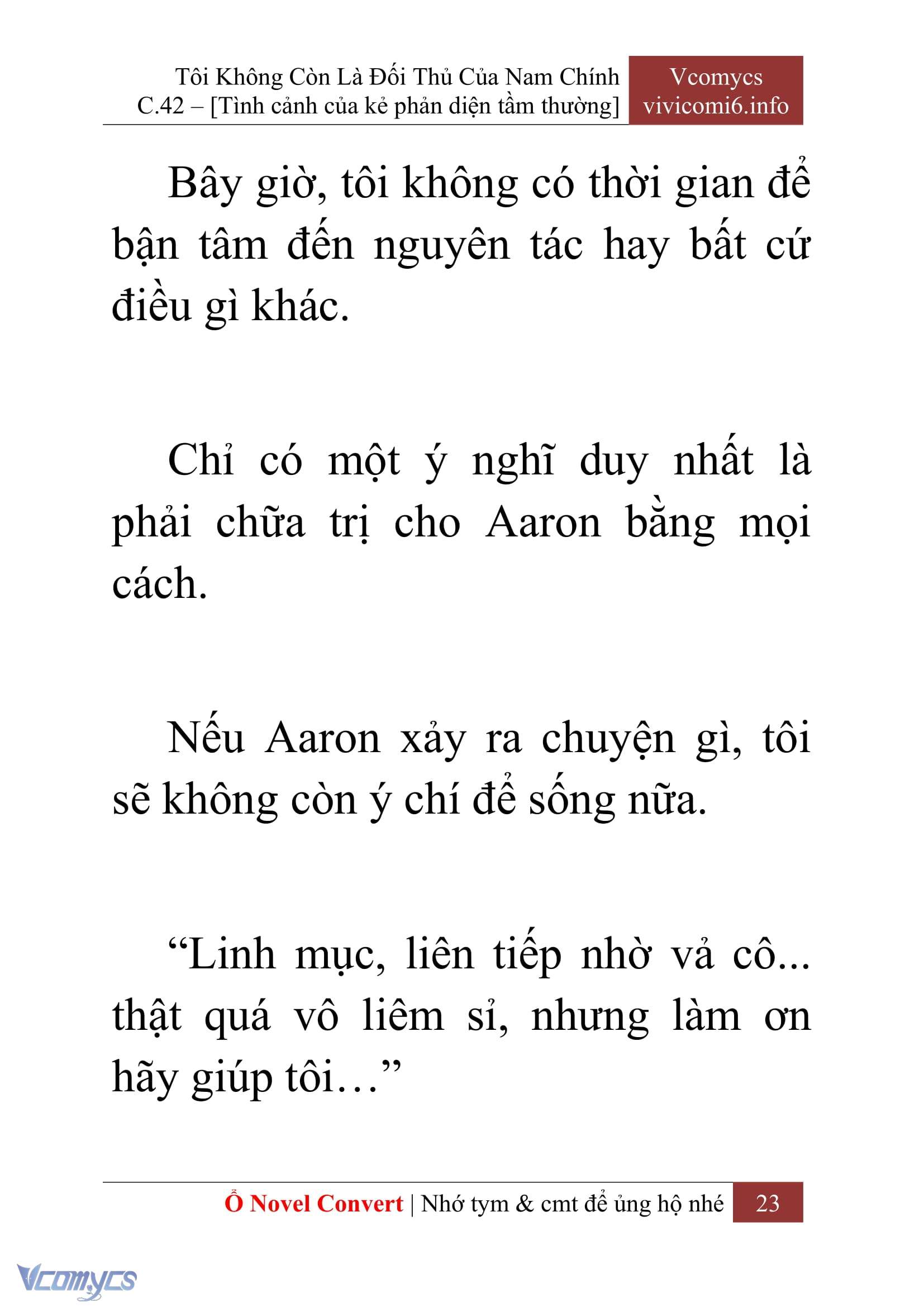 [Novel] Tôi Không Còn Là Đối Thủ Của Nam Chính Chap 42 - Trang 2