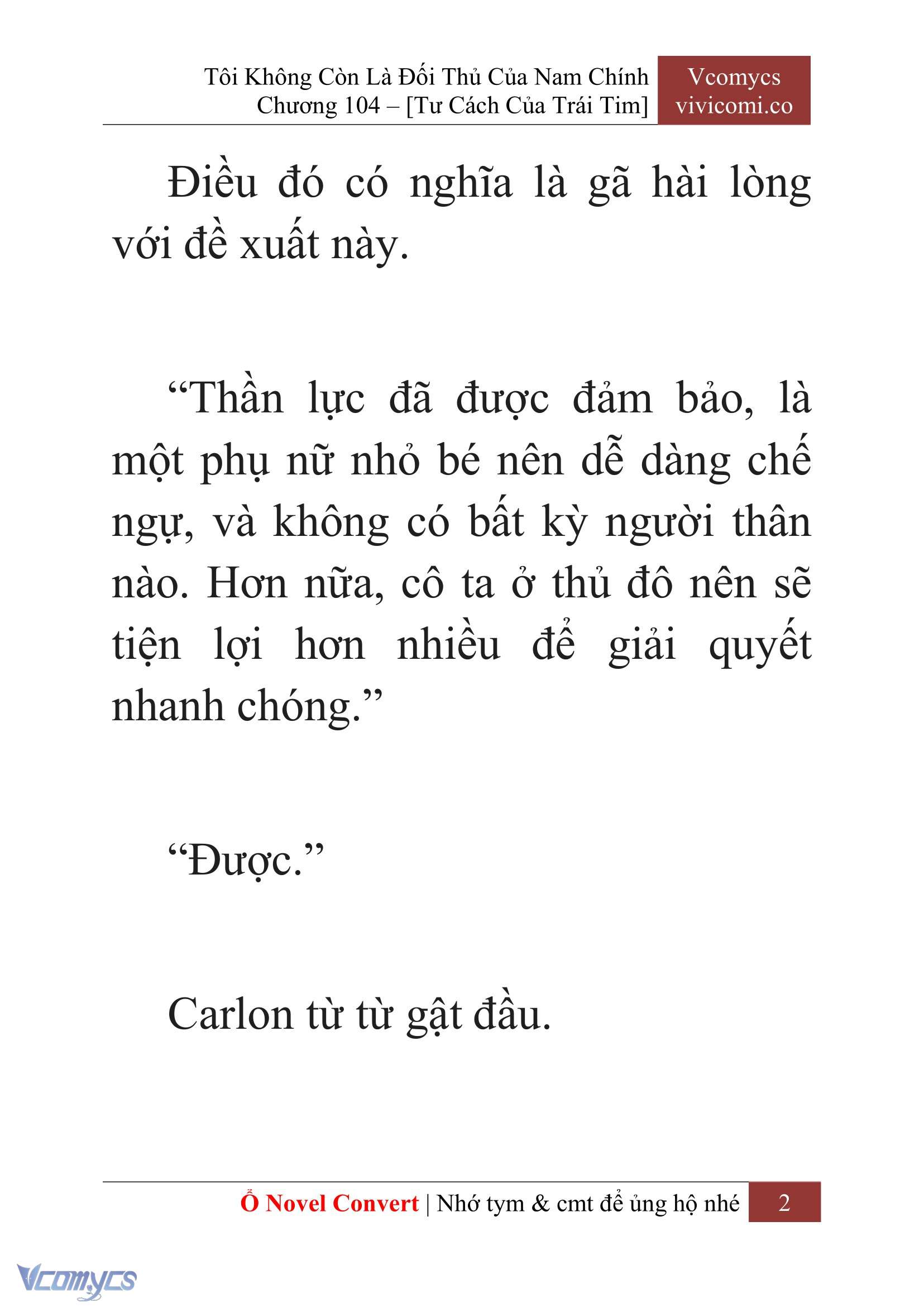 [Novel] Tôi Không Còn Là Đối Thủ Của Nam Chính Chap 104 - Trang 2