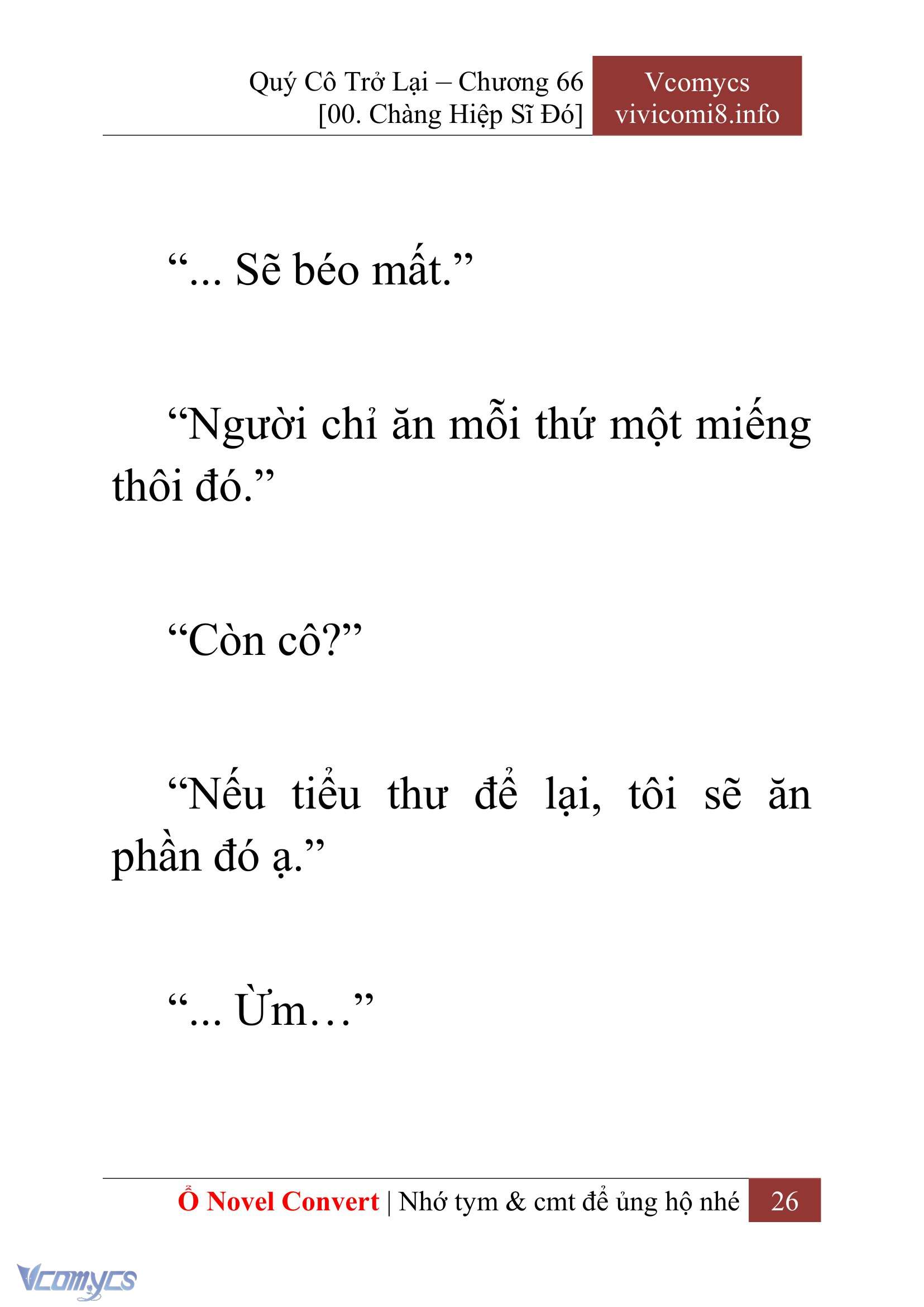 [Novel] Quý Cô Trở Lại Chap 66 - Trang 2