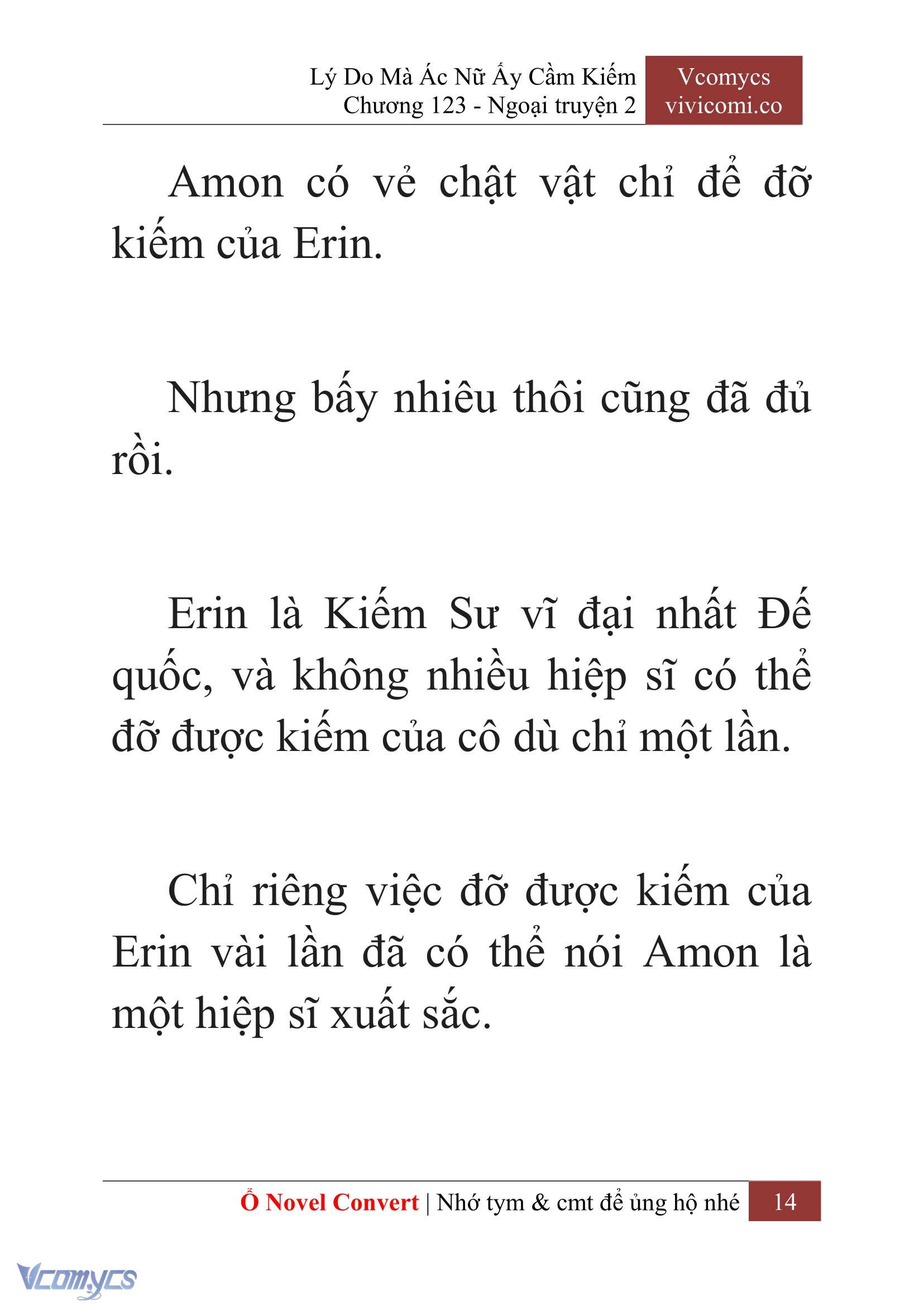 [Novel] Lý Do Mà Ác Nữ Ấy Cầm Kiếm Chap 123 - Trang 2