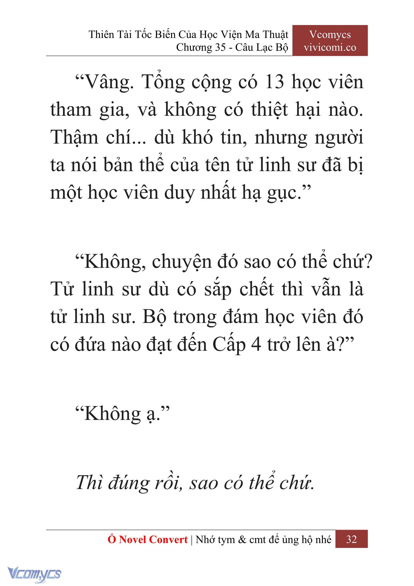 [Novel] Thiên Tài Tốc Biến Của Học Viện Ma Thuật Chap 35 - Next Chap 36