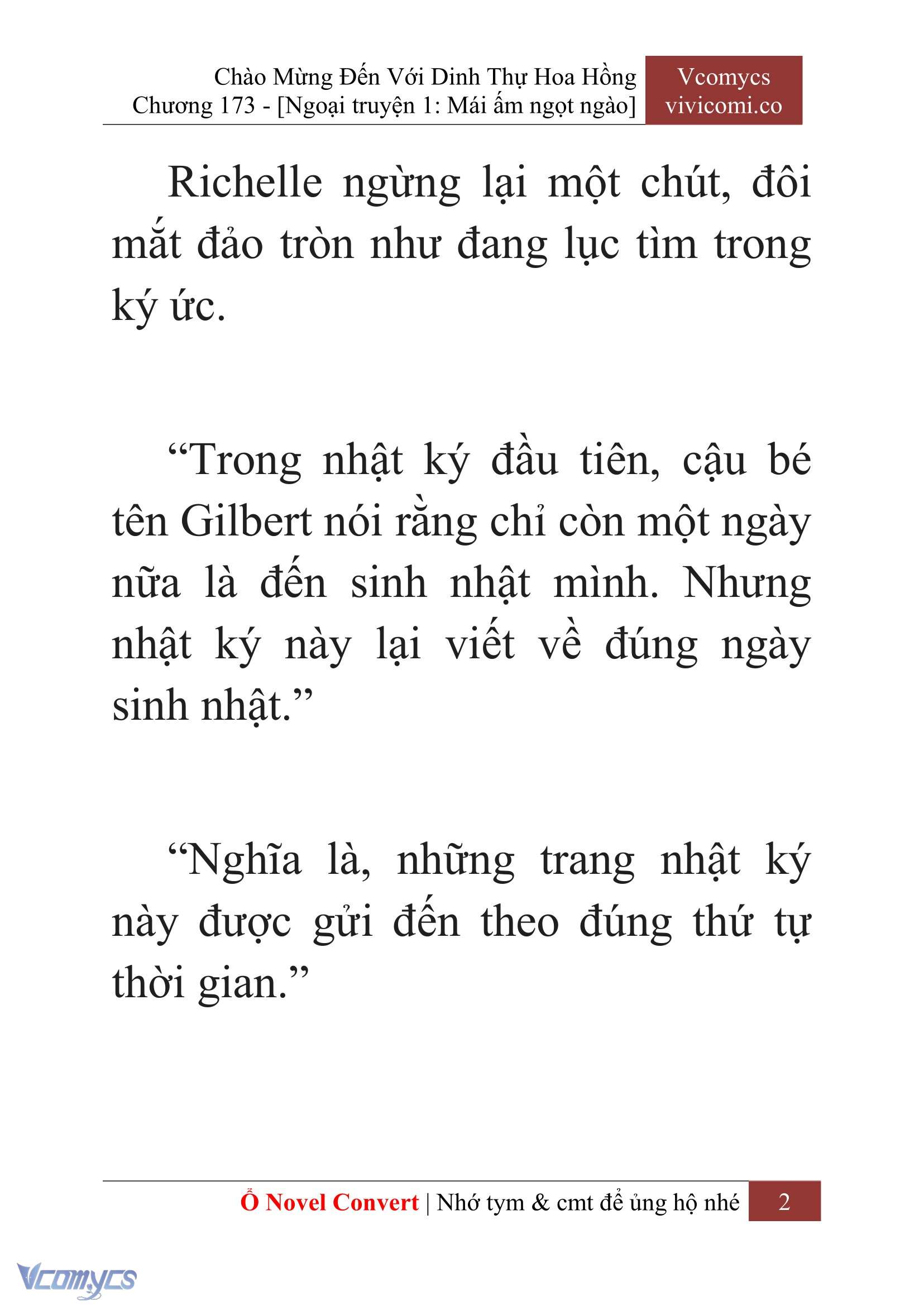 [Novel] Chào Mừng Đến Với Dinh Thự Hoa Hồng Chap 173 - Trang 2