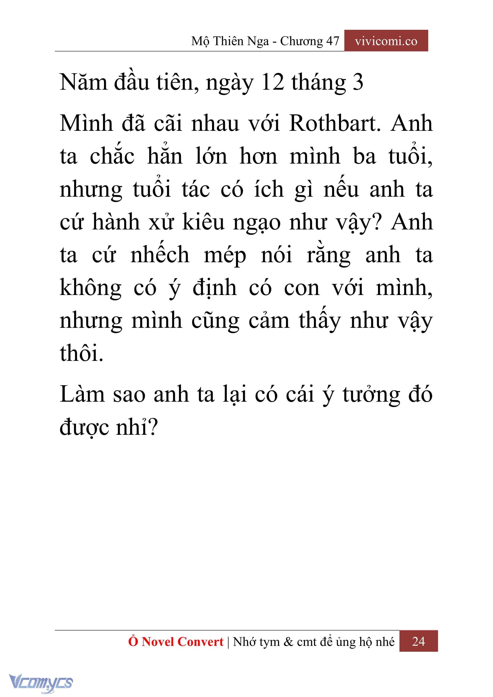 [Novel] Mộ Thiên Nga Chap 47 - Trang 2