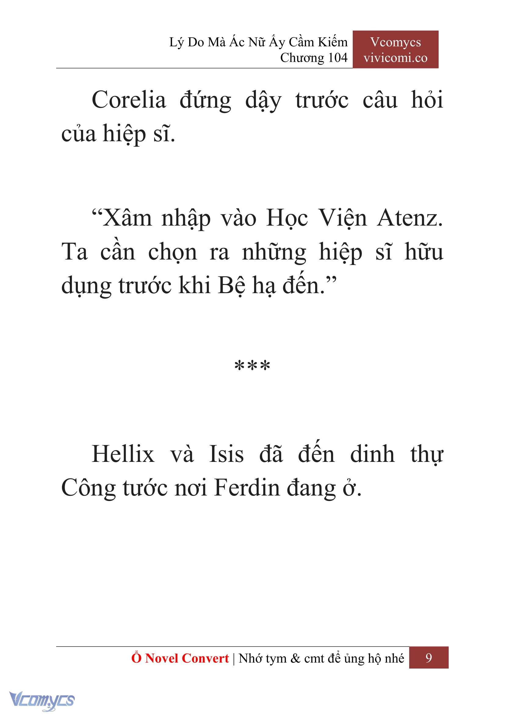 [Novel] Lý Do Mà Ác Nữ Ấy Cầm Kiếm Chap 104 - Trang 2