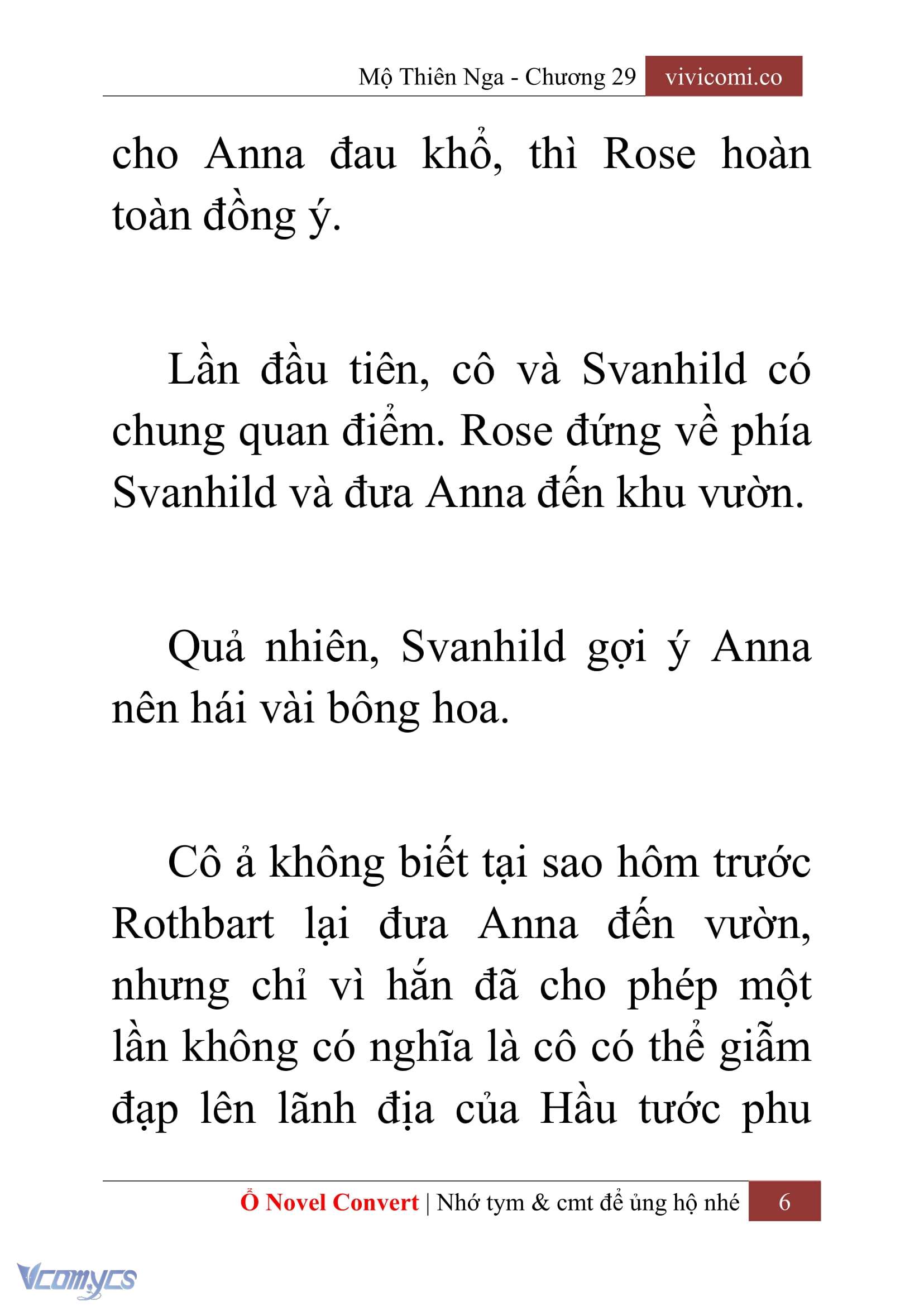 [Novel] Mộ Thiên Nga Chap 29 - Trang 2
