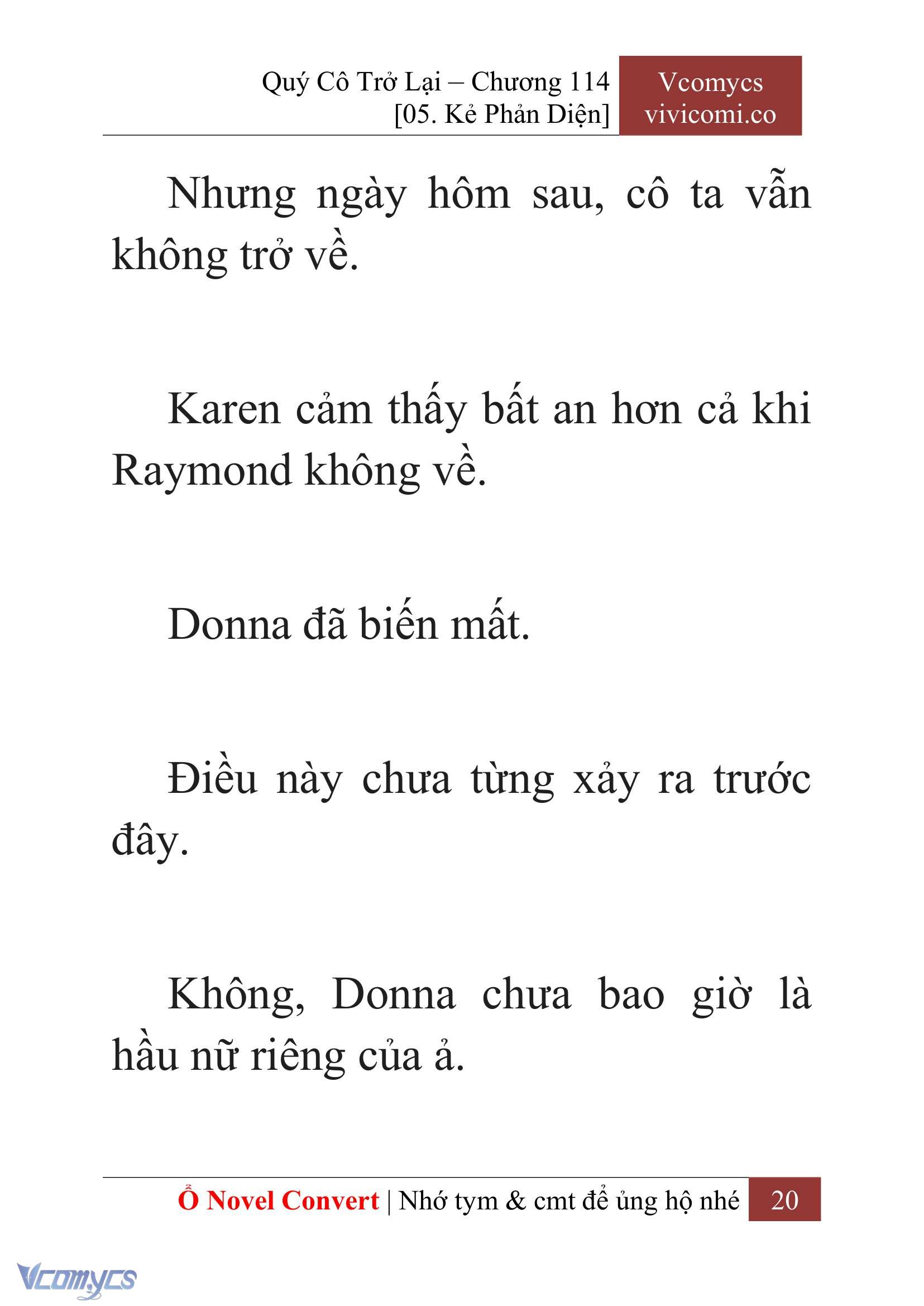 [Novel] Quý Cô Trở Lại Chap 114 - Trang 2