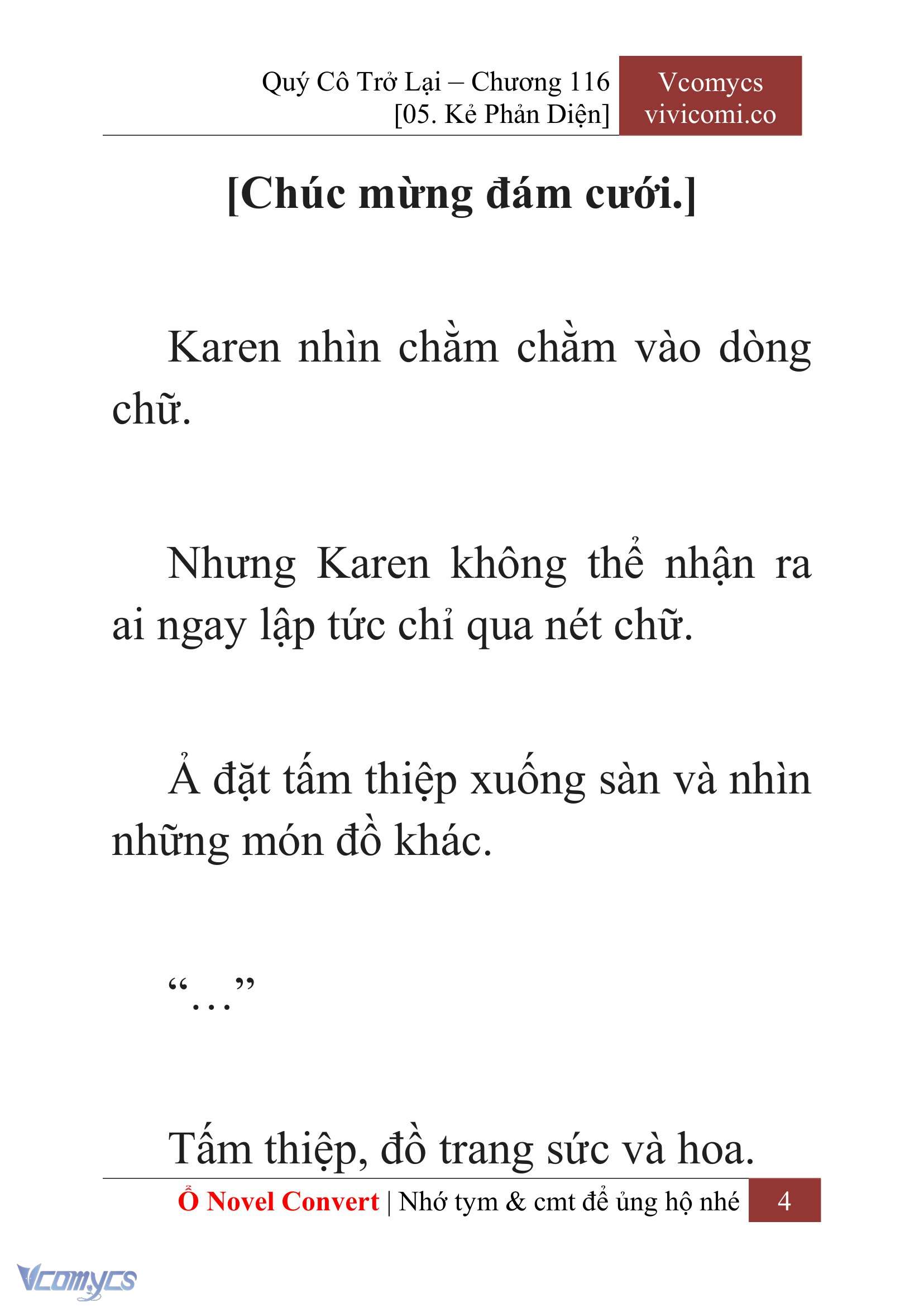 [Novel] Quý Cô Trở Lại Chap 116 - Trang 2