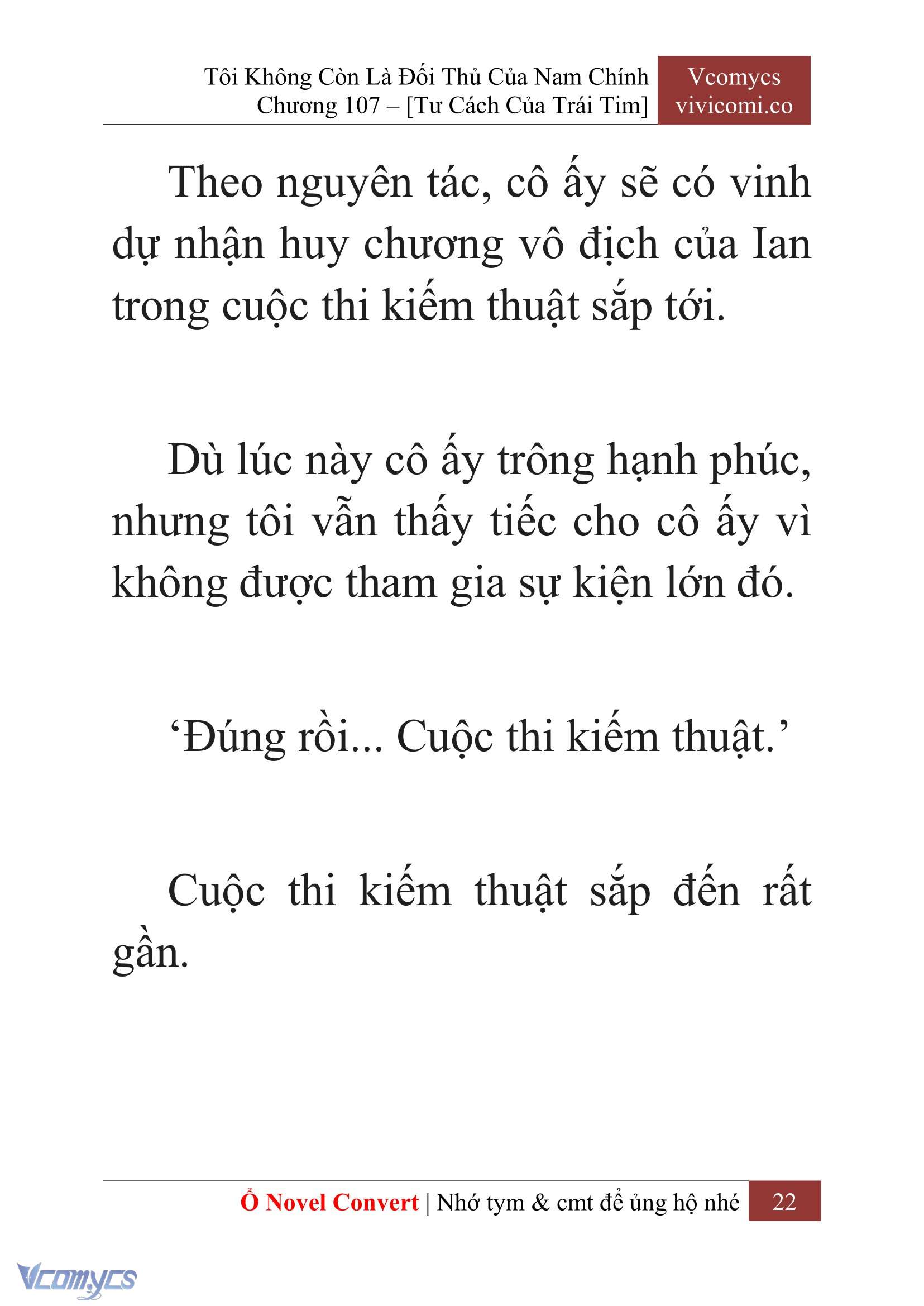 [Novel] Tôi Không Còn Là Đối Thủ Của Nam Chính Chap 107 - Trang 2