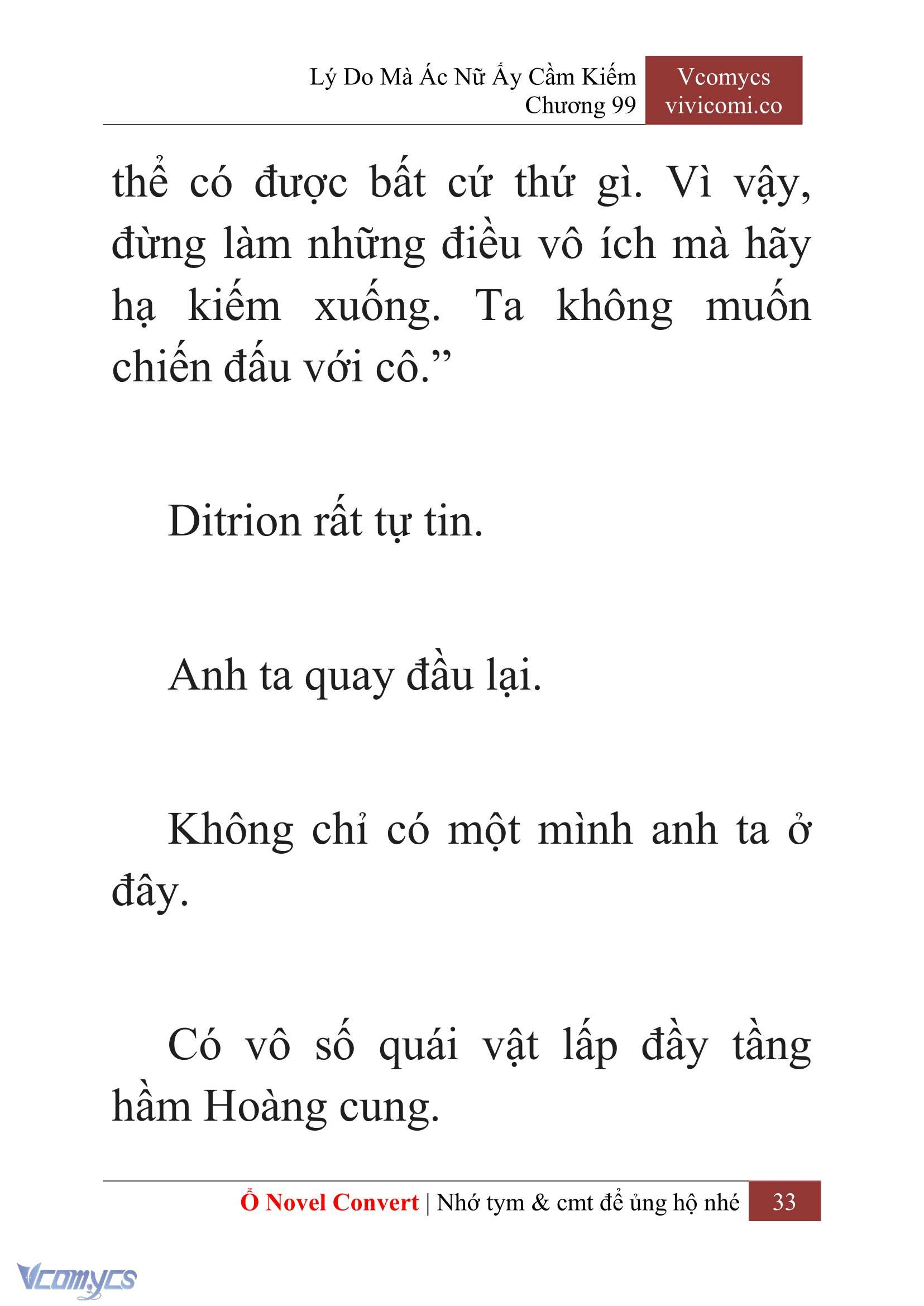 [Novel] Lý Do Mà Ác Nữ Ấy Cầm Kiếm Chap 99 - Trang 2