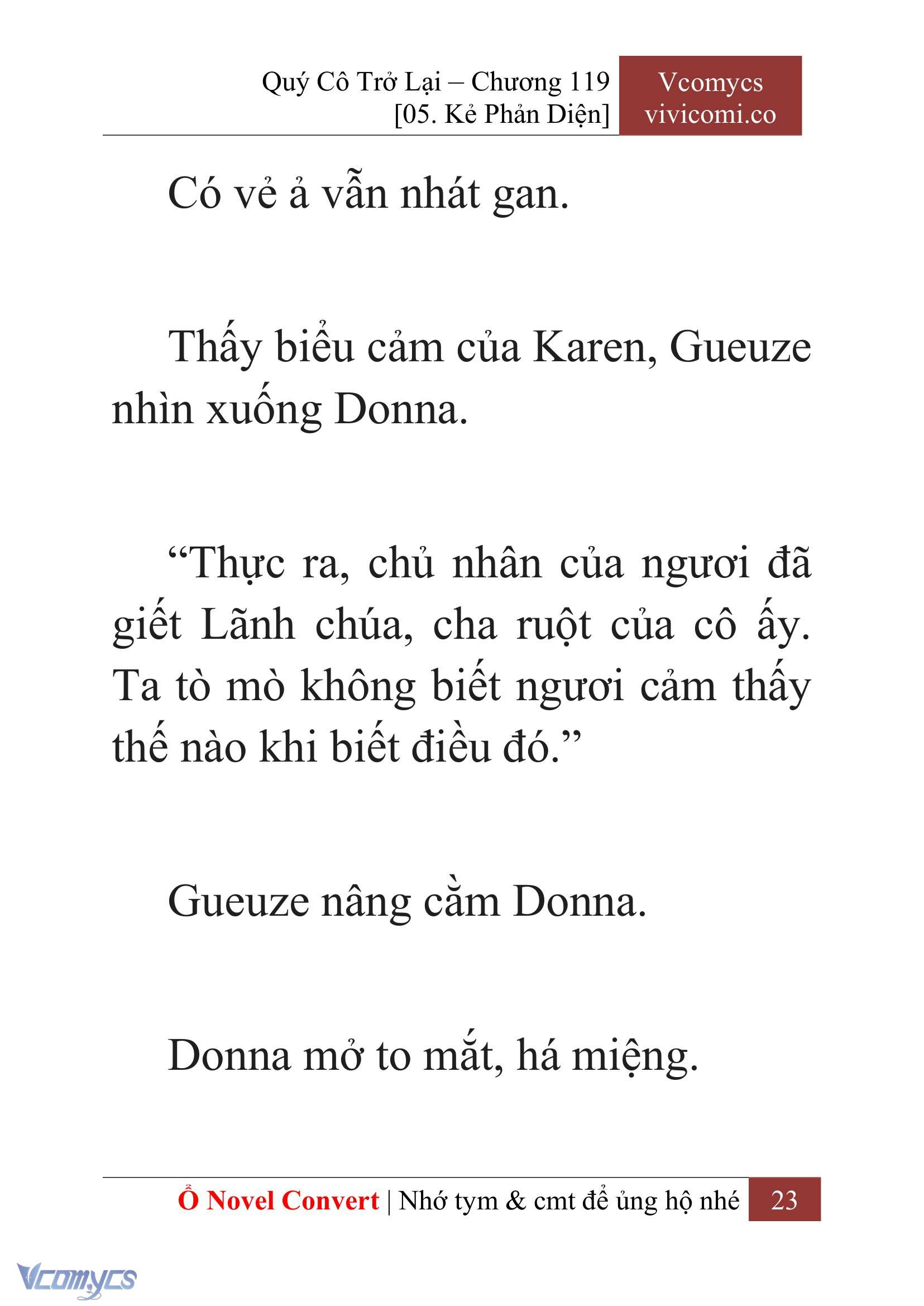 [Novel] Quý Cô Trở Lại Chap 119 - Trang 2