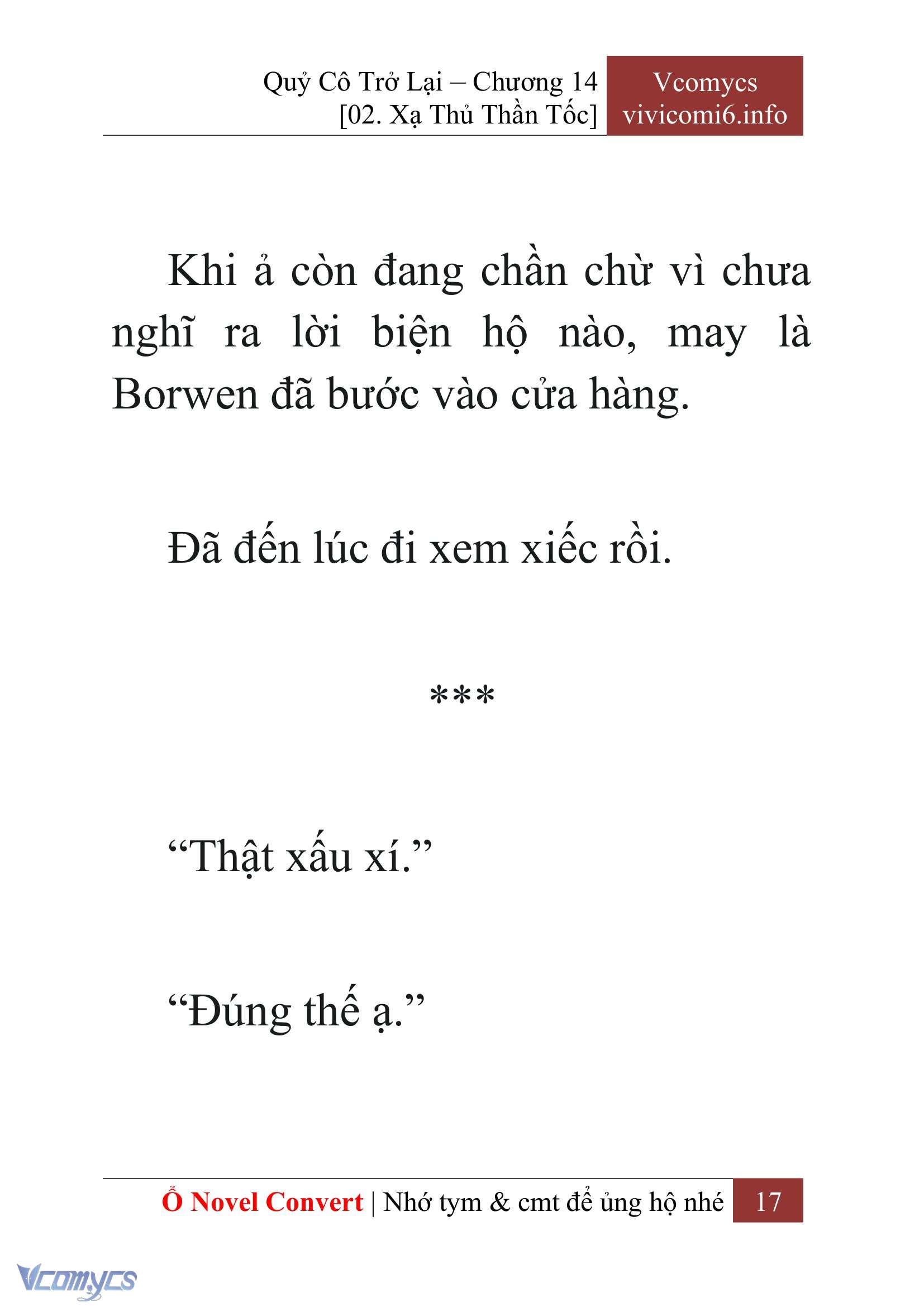 [Novel] Quý Cô Trở Lại Chap 14 - Trang 2