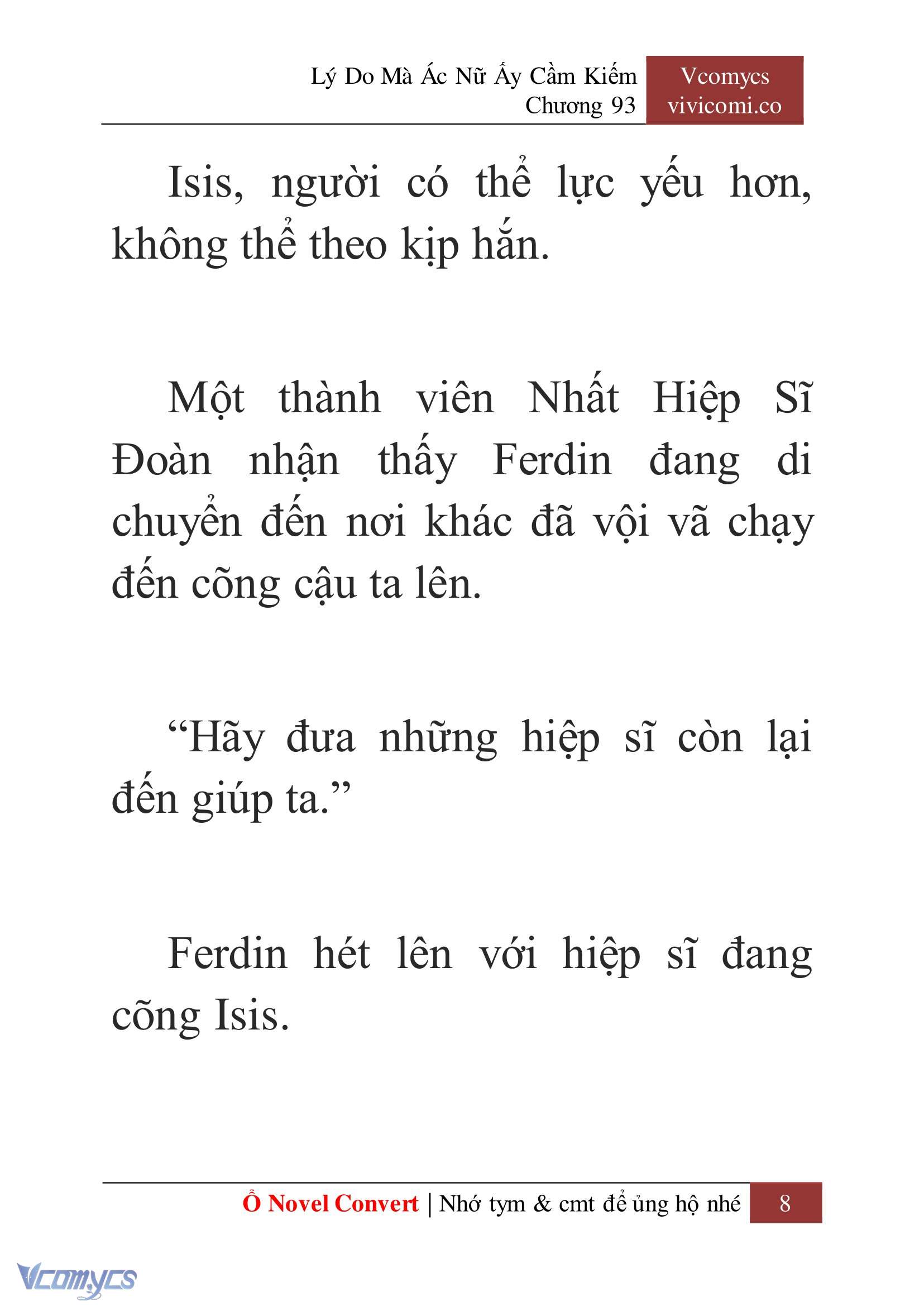 [Novel] Lý Do Mà Ác Nữ Ấy Cầm Kiếm Chap 93 - Trang 2