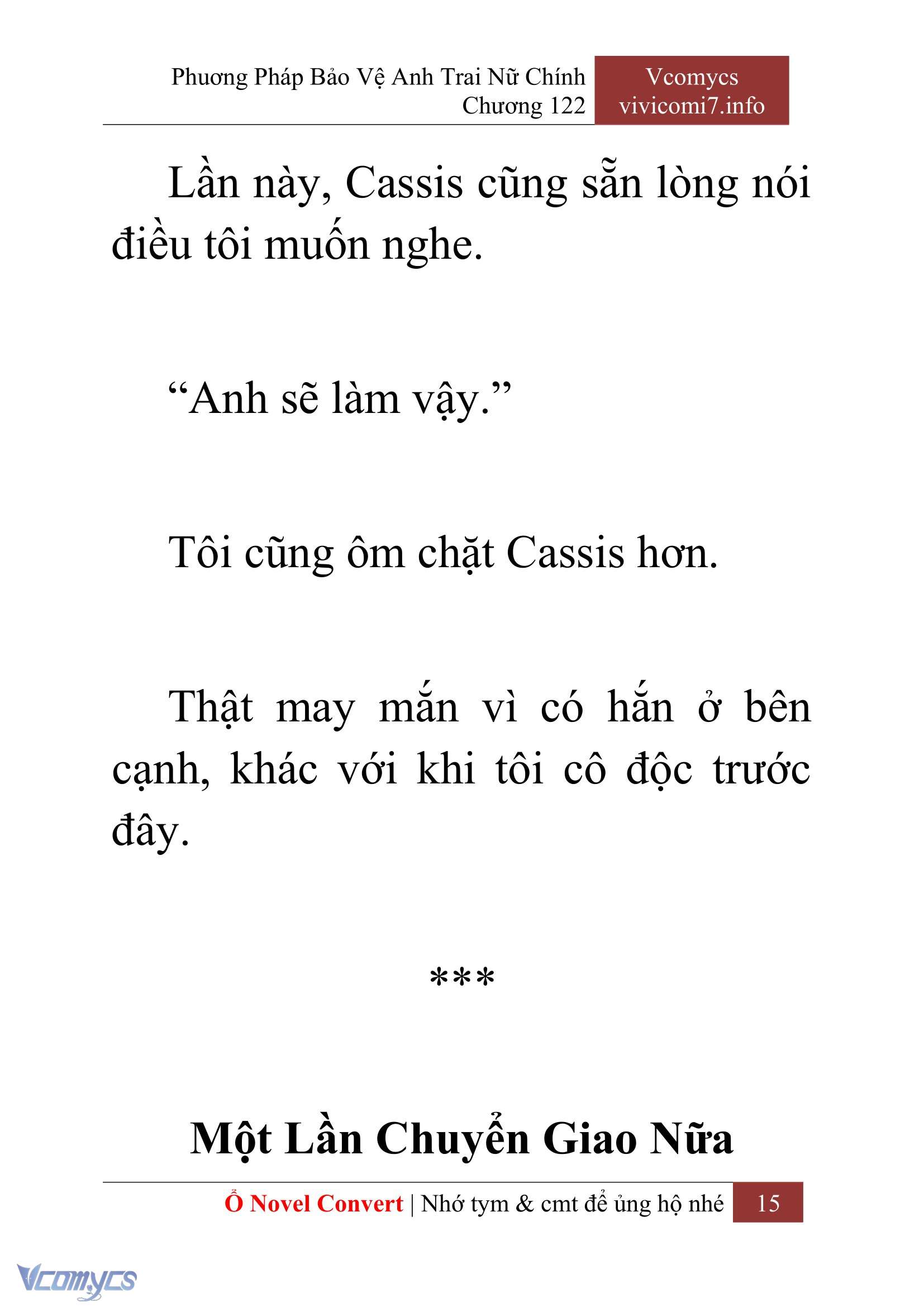 [Novel] Phương Pháp Bảo Vệ Anh Trai Nữ Chính Chap 122 - Trang 2