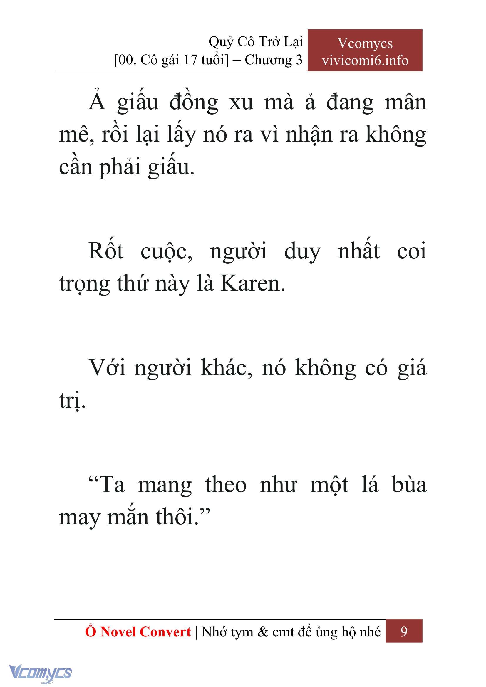 [Novel] Quý Cô Trở Lại Chap 3 - Trang 2