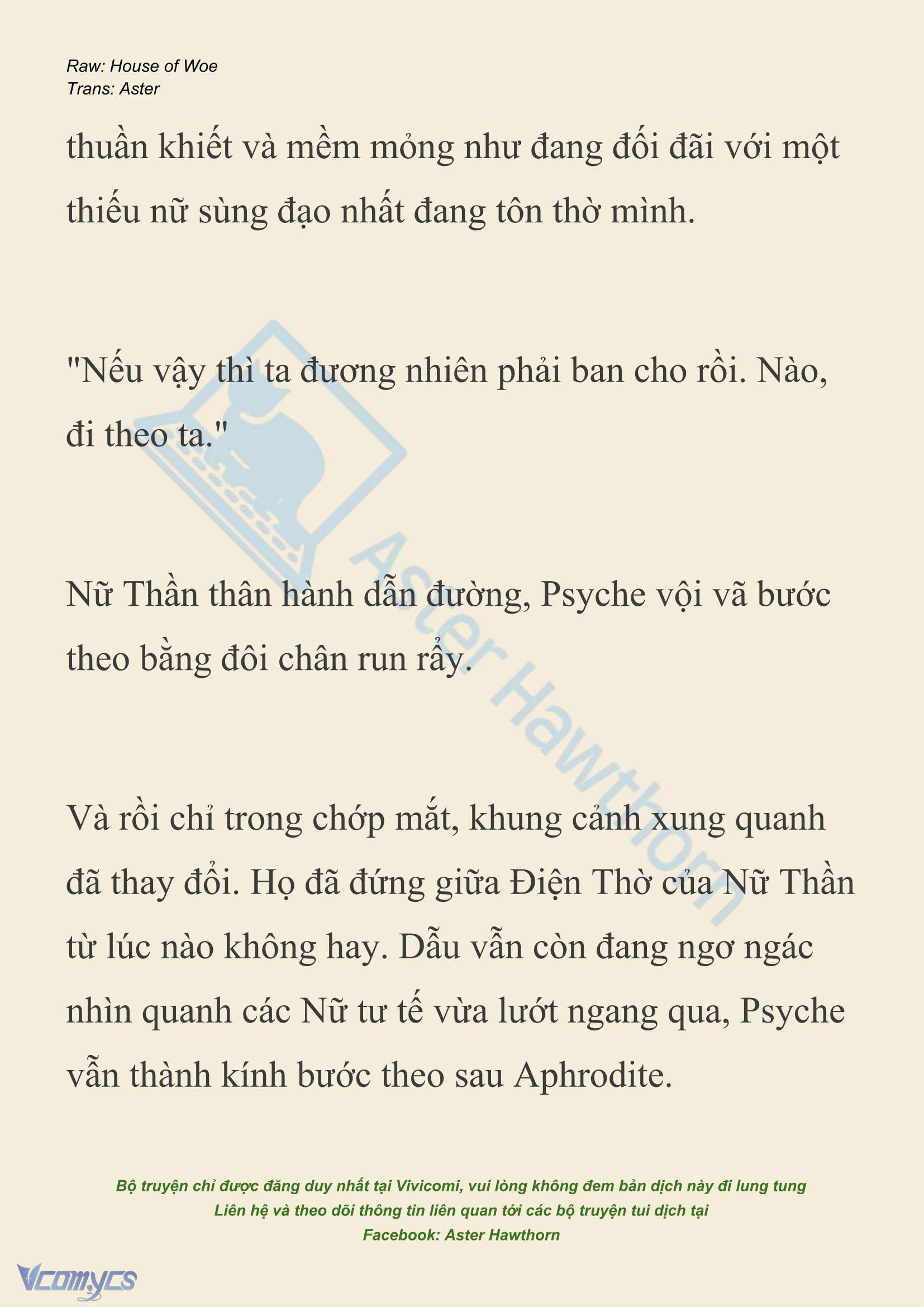 [NOVEL] Dành Cho Các Nữ Thần: Dành cho Psyche Chap 40 - Next 