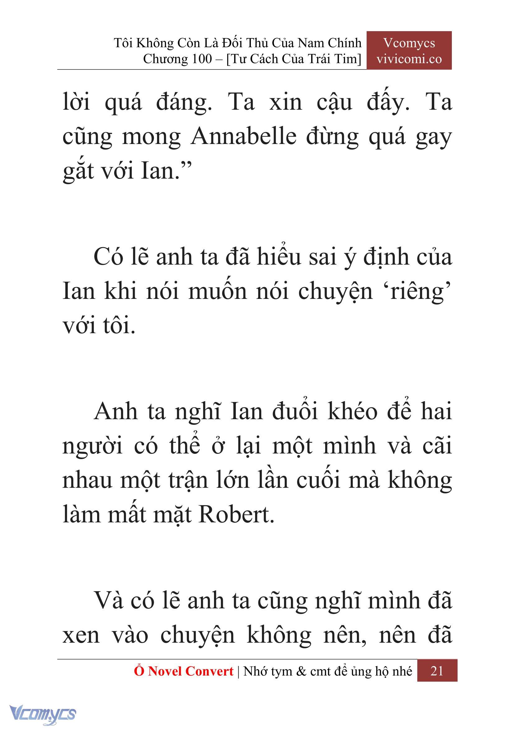 [Novel] Tôi Không Còn Là Đối Thủ Của Nam Chính Chap 100 - Trang 2