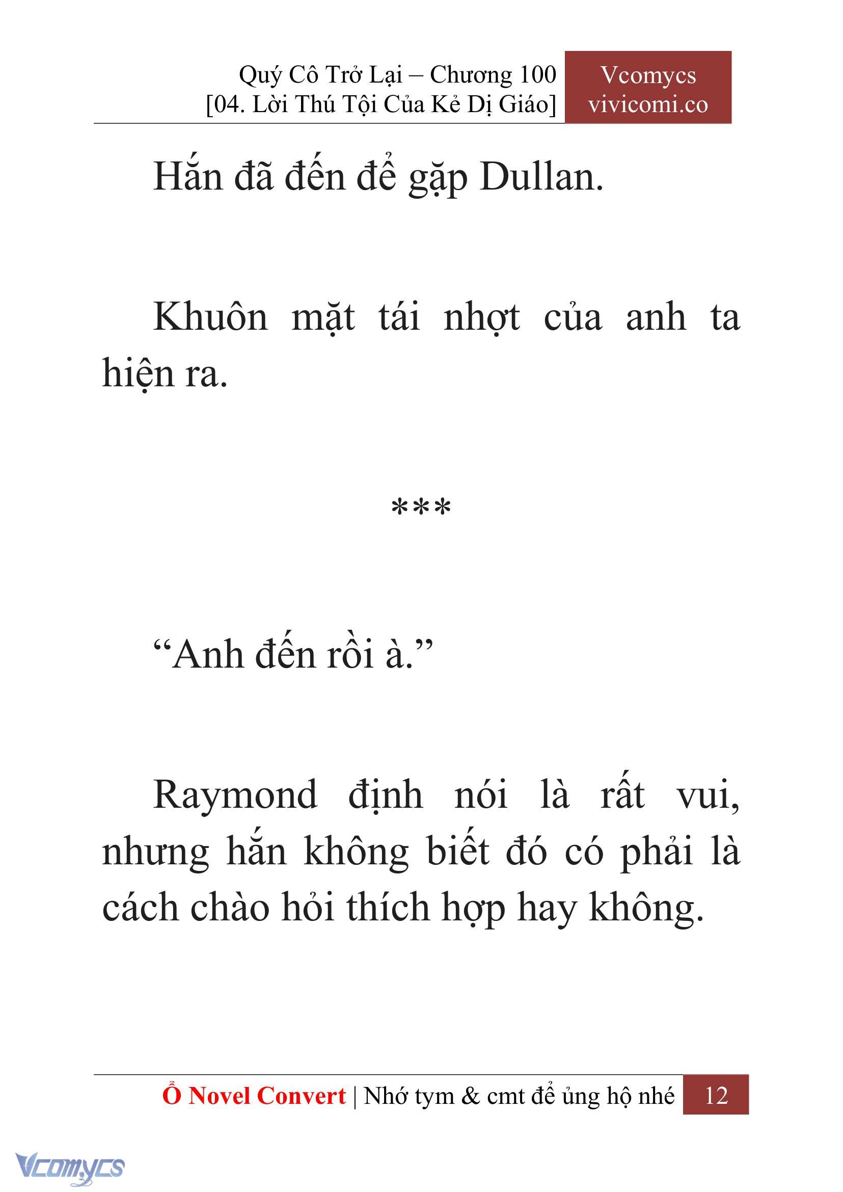 [Novel] Quý Cô Trở Lại Chap 100 - Trang 2