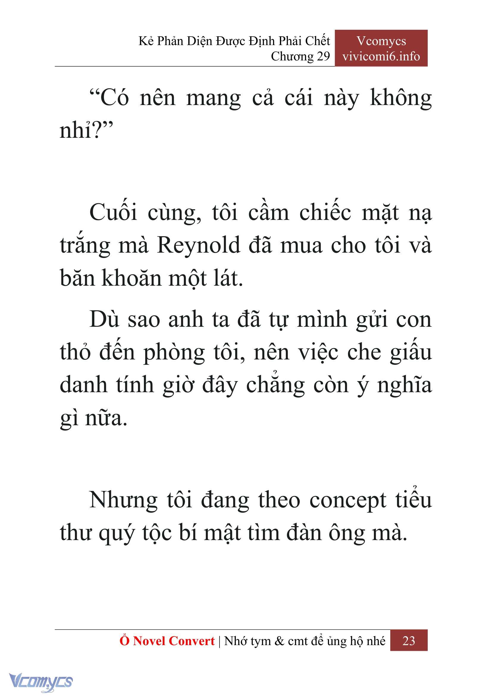 [Novel] Kẻ Phản Diện Được Định Phải Chết Chap 29 - Next Chap 30