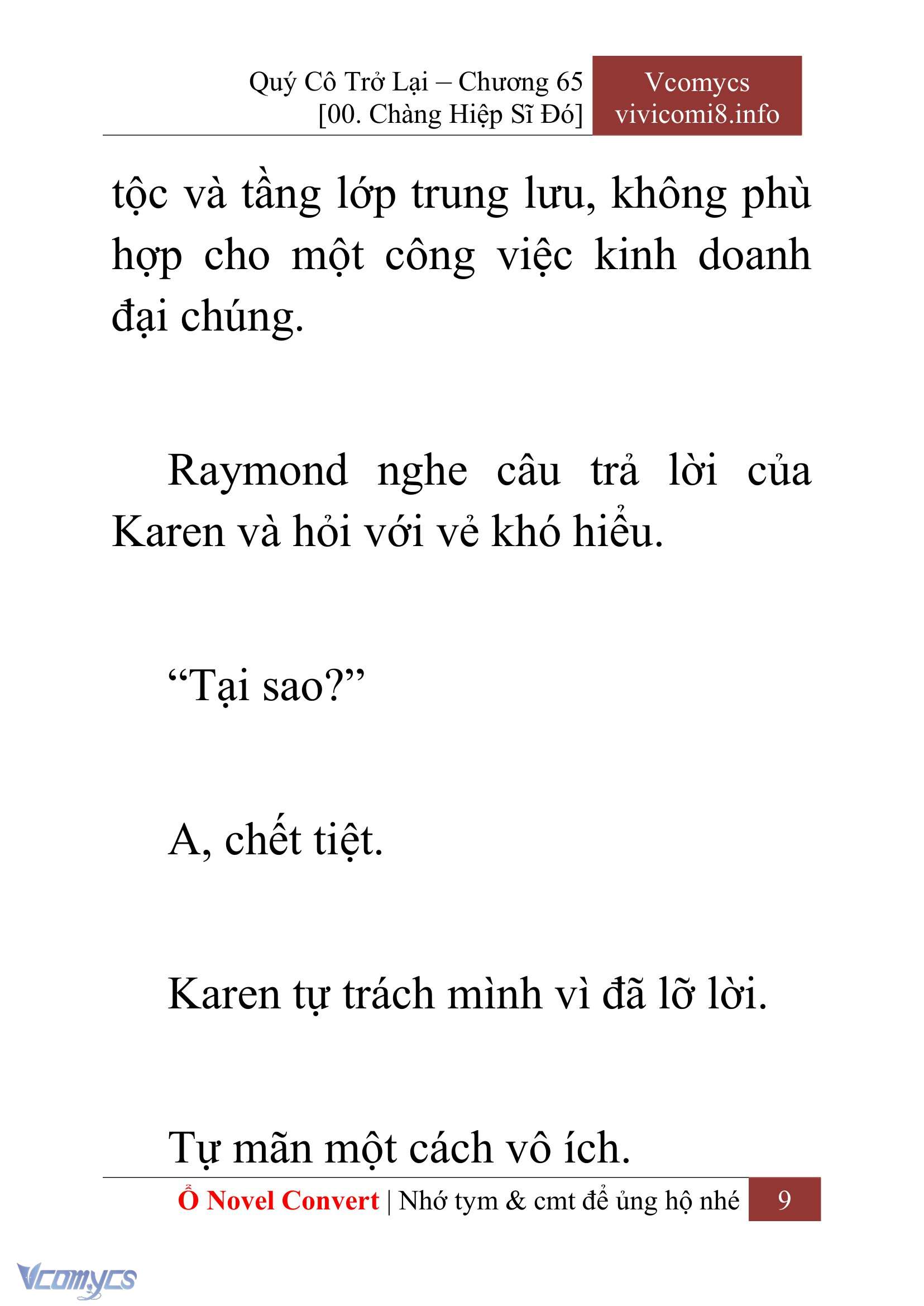 [Novel] Quý Cô Trở Lại Chap 65 - Trang 2