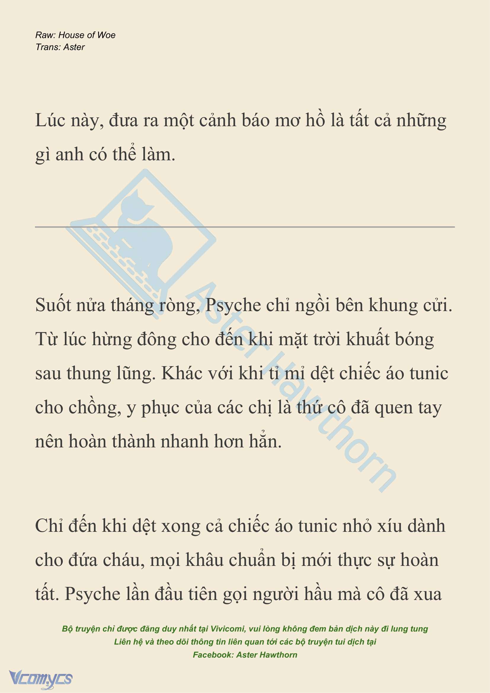 [NOVEL] Dành Cho Các Nữ Thần: Dành cho Psyche Chap 30 - Trang 2