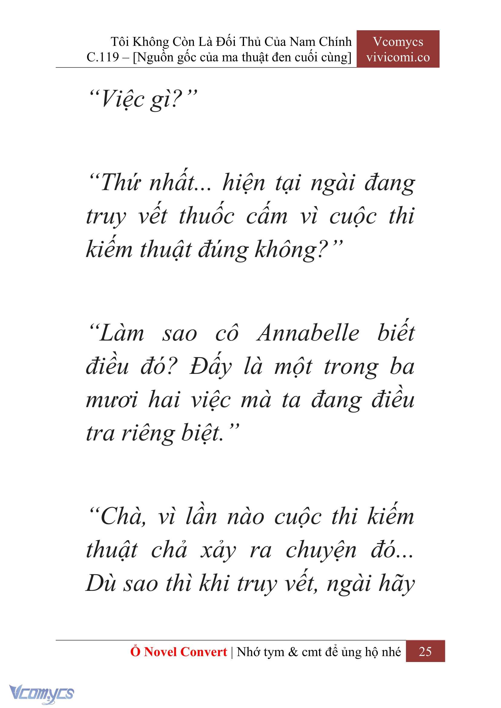 [Novel] Tôi Không Còn Là Đối Thủ Của Nam Chính Chap 119 - Trang 2