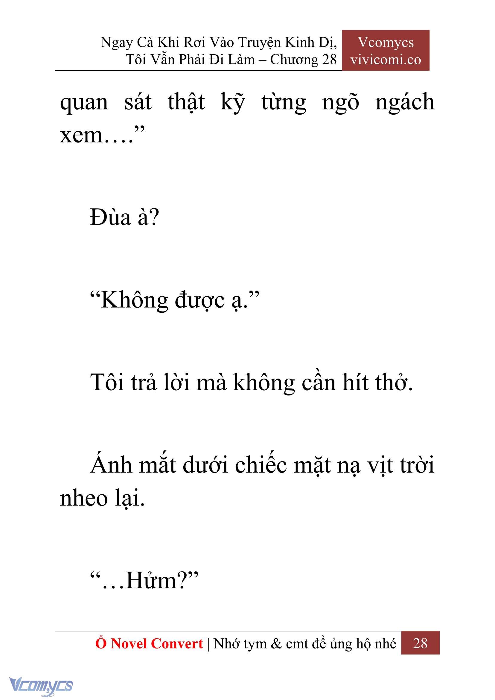 [Novel] Ngay Cả Khi Rơi Vào Truyện Kinh Dị, Tôi Vẫn Phải Đi Làm Chap 28 - Trang 2
