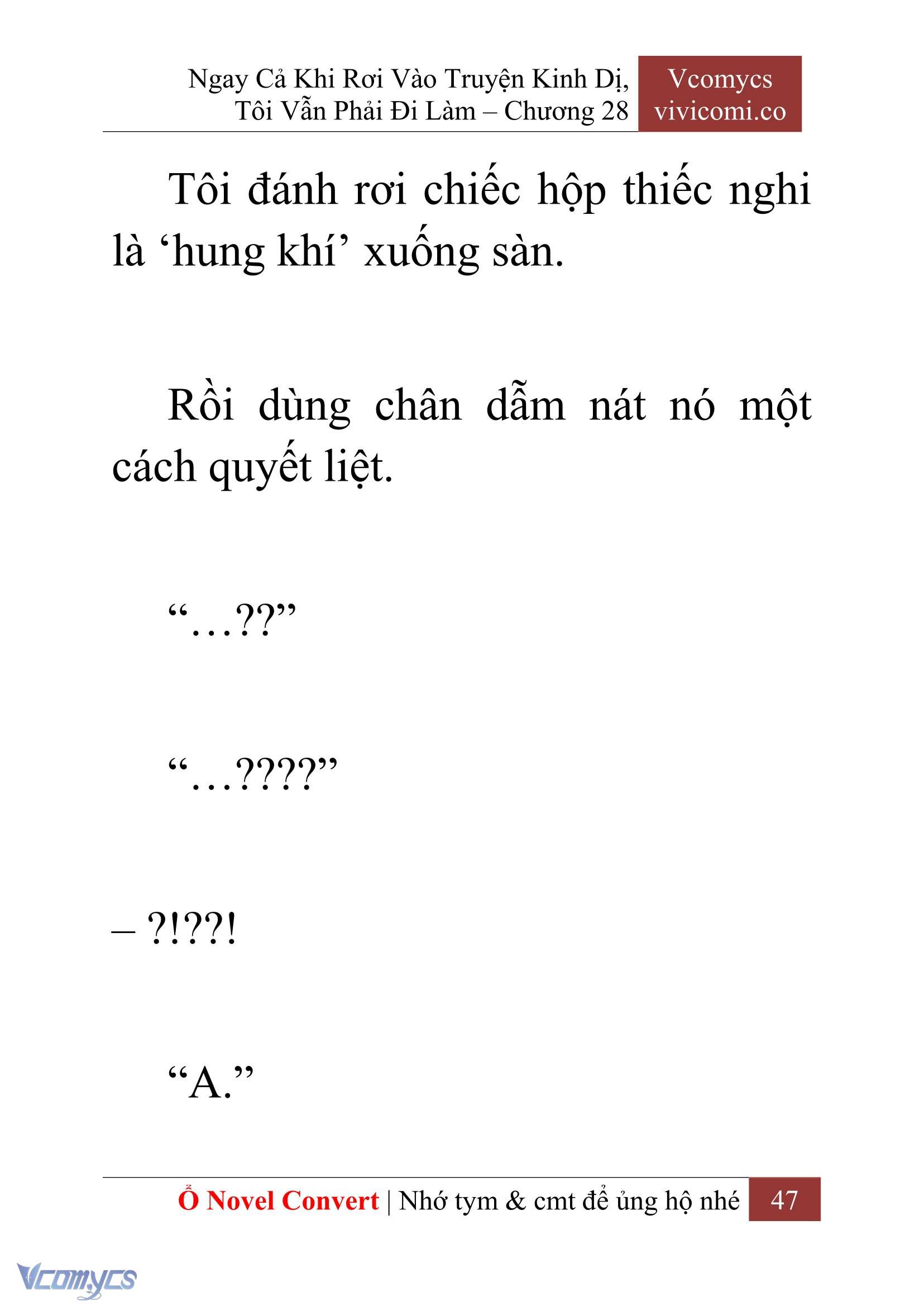 [Novel] Ngay Cả Khi Rơi Vào Truyện Kinh Dị, Tôi Vẫn Phải Đi Làm Chap 28 - Trang 2