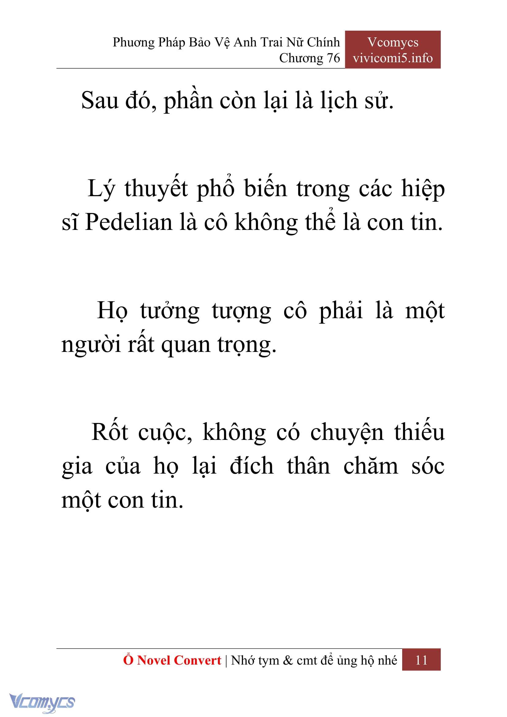 [Novel] Phương Pháp Bảo Vệ Anh Trai Nữ Chính Chap 76 - Trang 2